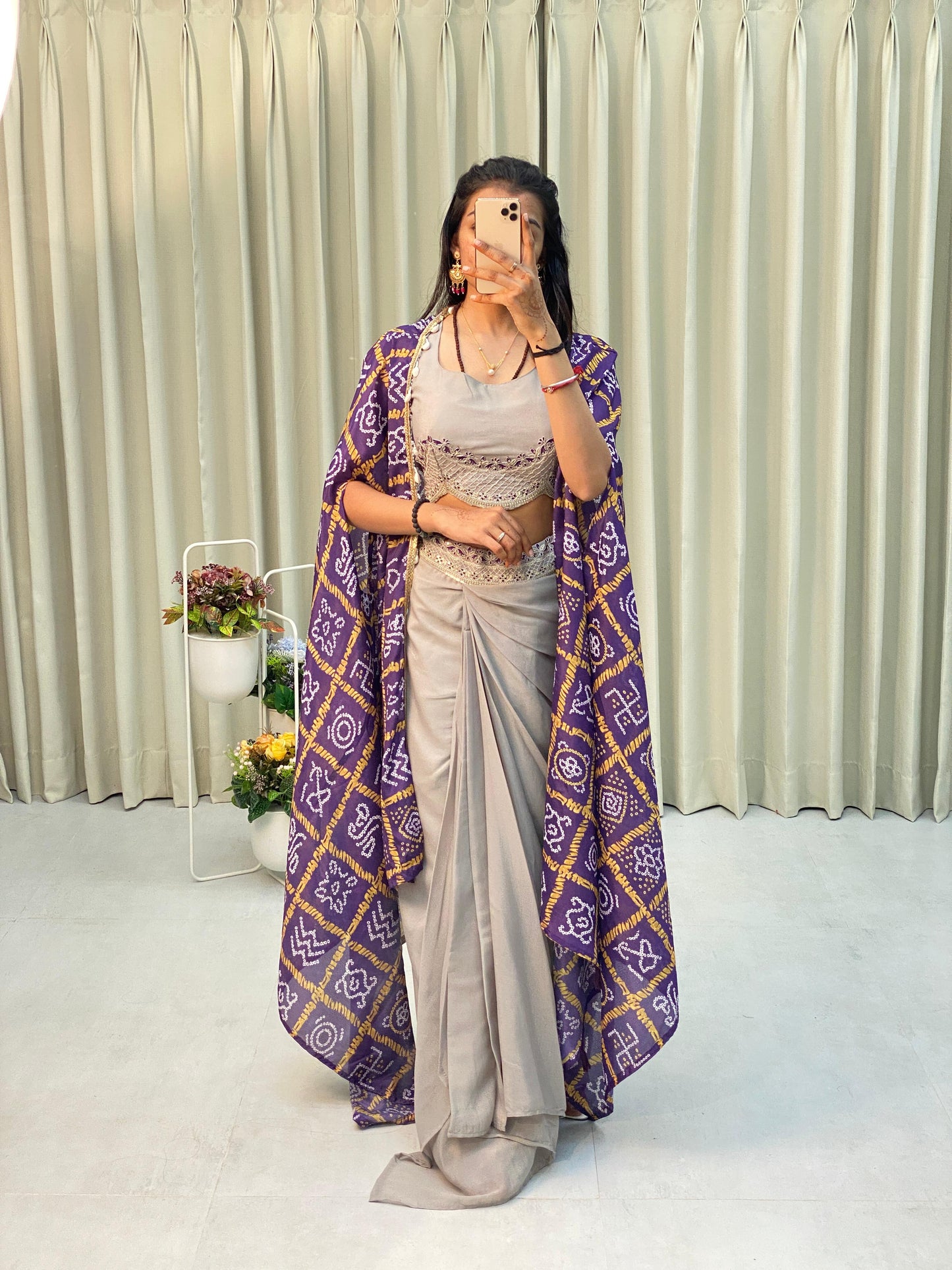 Indowestern Choli Skirt with shrug for wedding Reday to wear