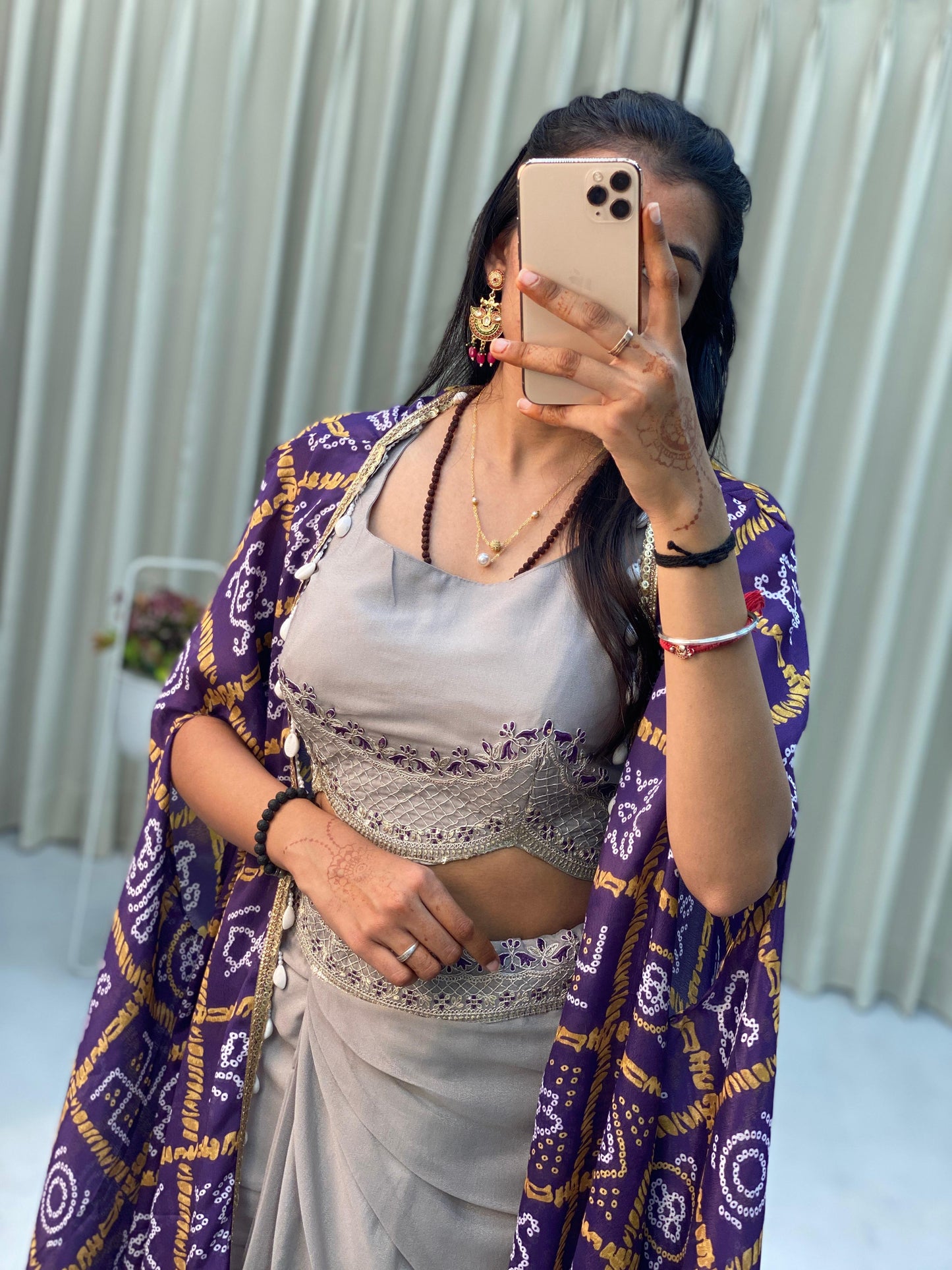 Indowestern Choli Skirt with shrug for wedding Reday to wear