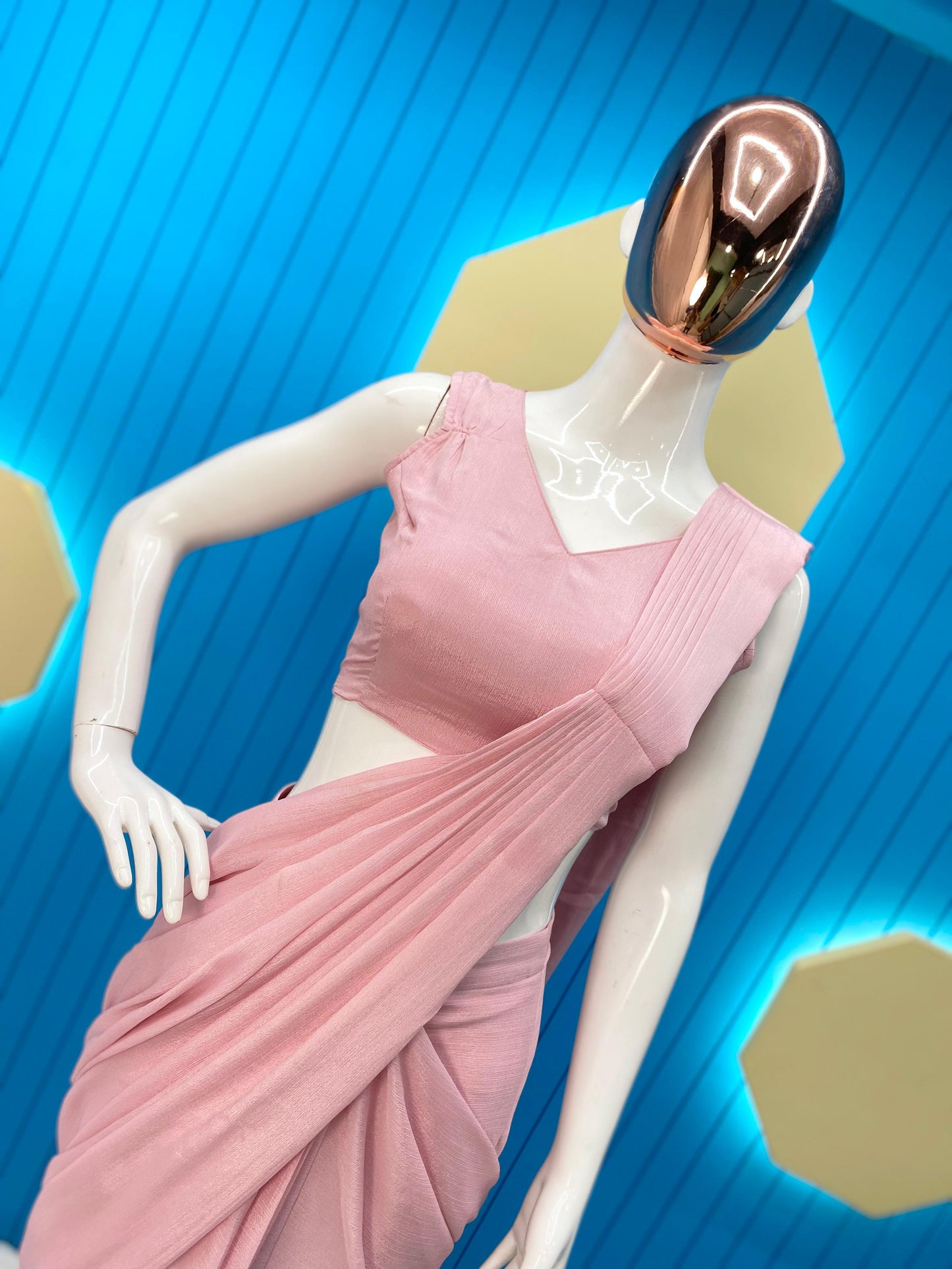 Indowestern Saree with koti blazer and blouse for wedding saree