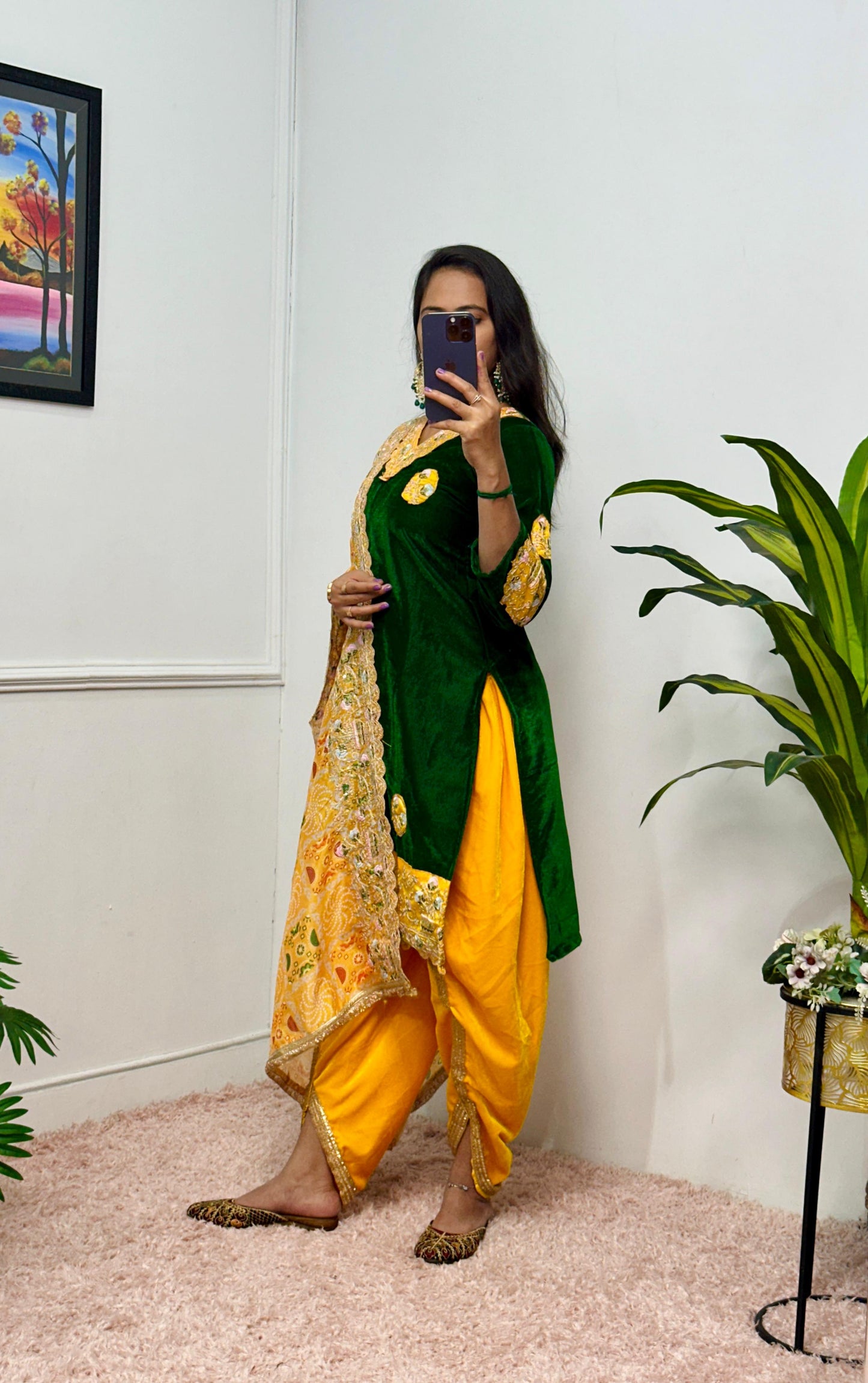 Punjabi Dhoti Patiyala Suit set Salwar Kameez Readymade Indian Dress