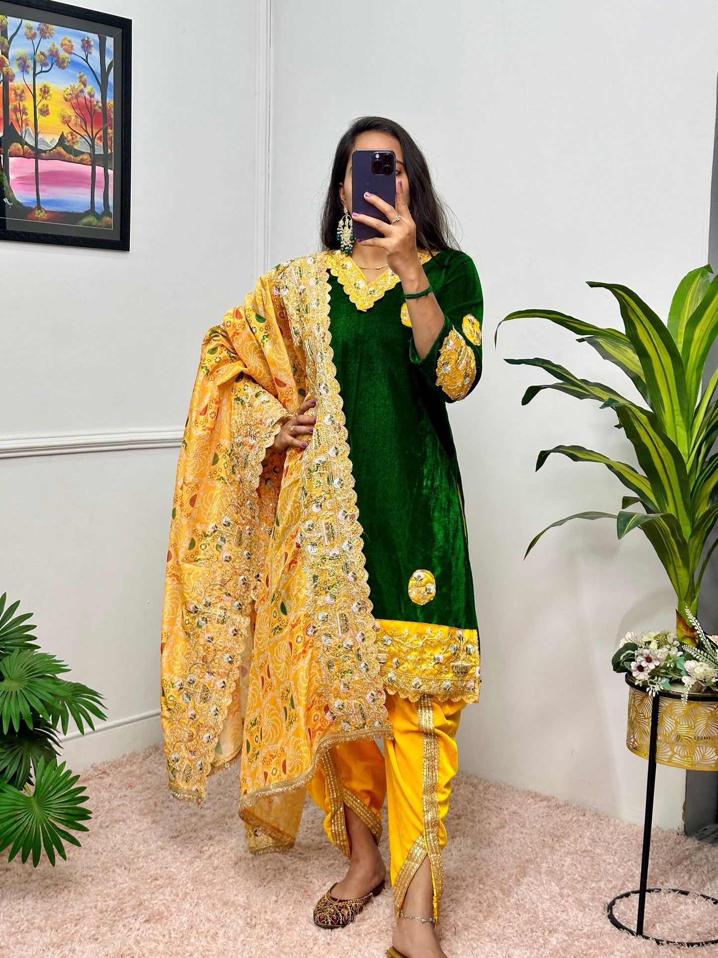 Punjabi Dhoti Patiyala Suit set Salwar Kameez Readymade Indian Dress