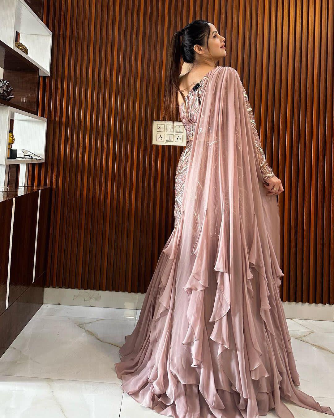 Indowestern Lehenga With Choli And Attached Dupatta Readymade