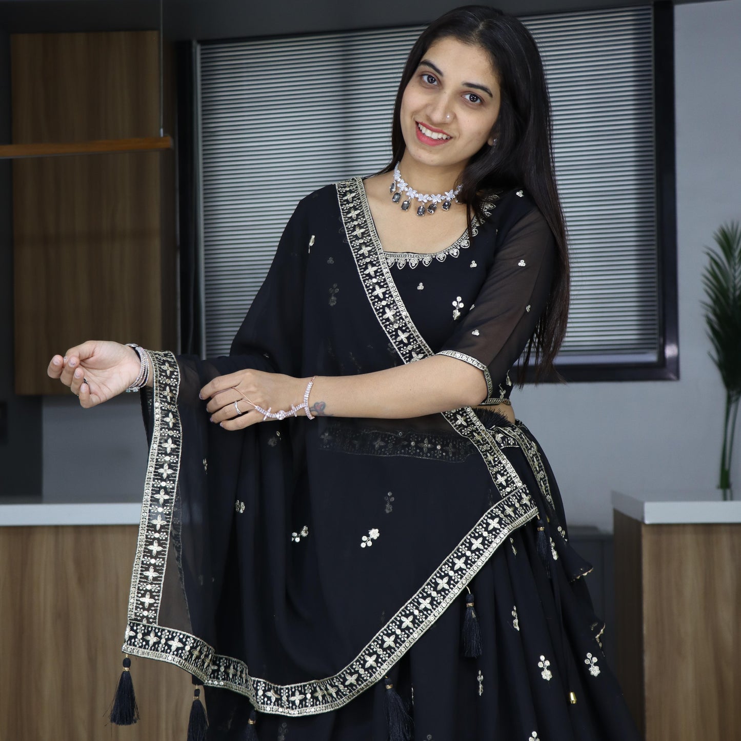 Black lehenga choli for wedding Indian Readymade lehenga choli
