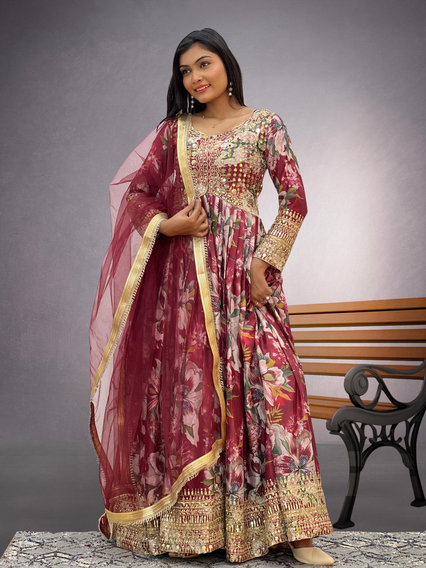 Readymade Anarkali Full Flair Salwar kameez Indian dress
