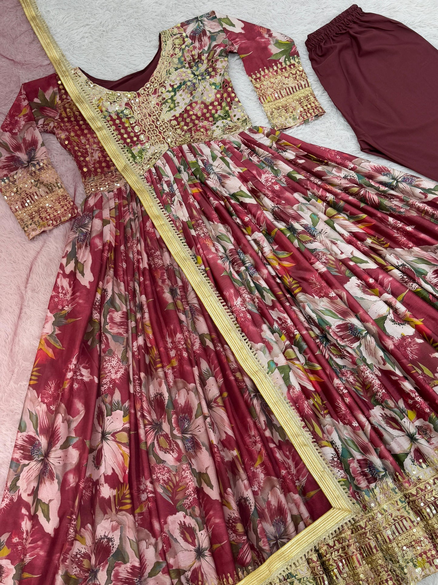 Readymade Anarkali Full Flair Salwar kameez Indian dress