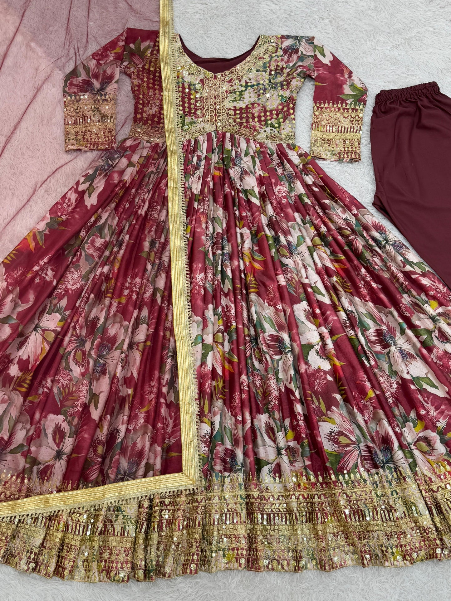 Readymade Anarkali Full Flair Salwar kameez Indian dress