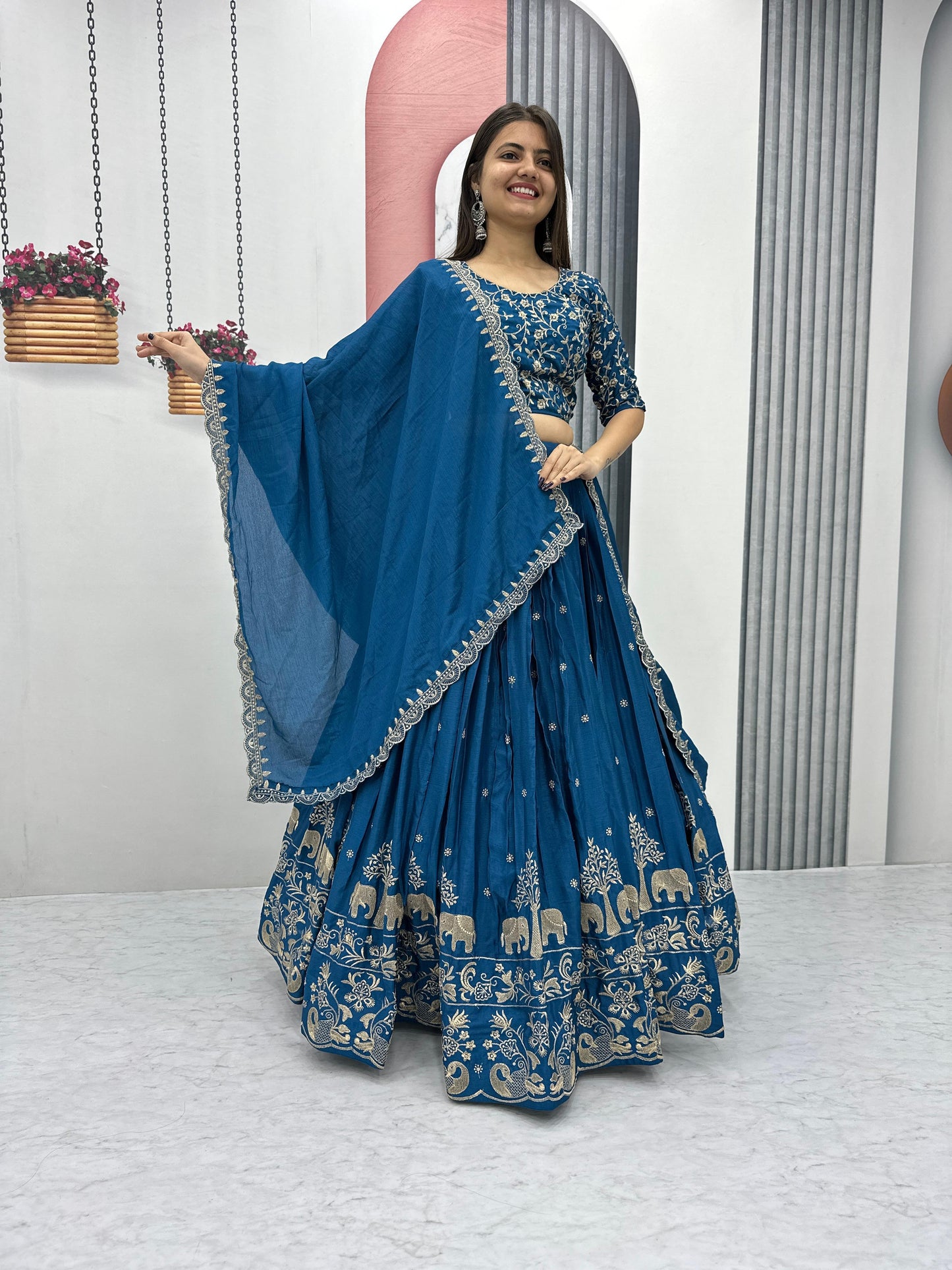 Wedding lehenga choli with Dupatta Readymade Full stitched