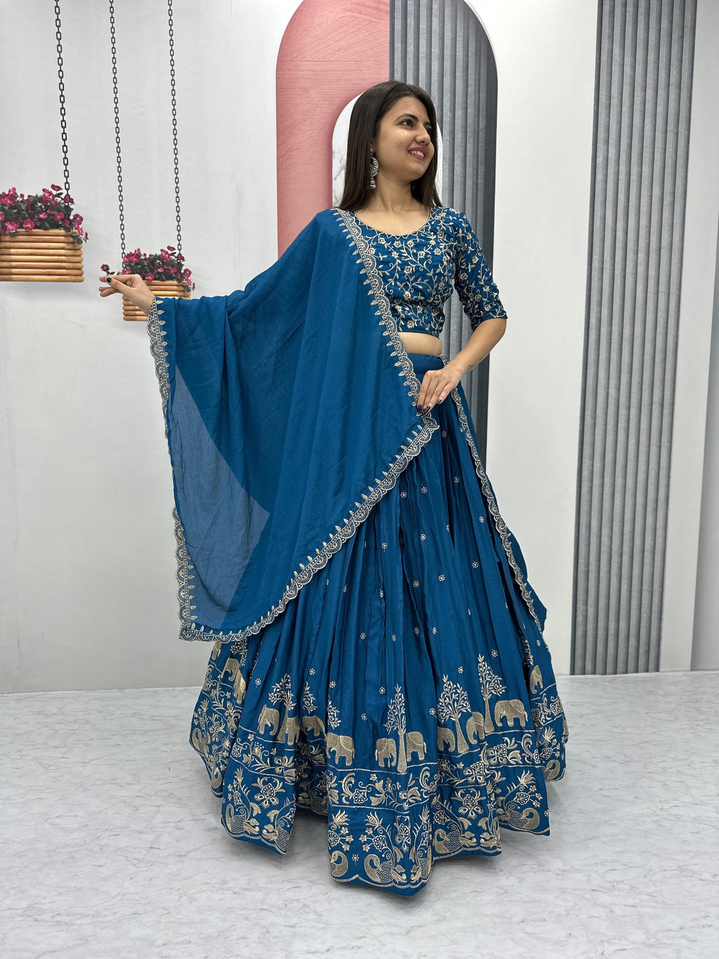 Wedding lehenga choli with Dupatta Readymade Full stitched