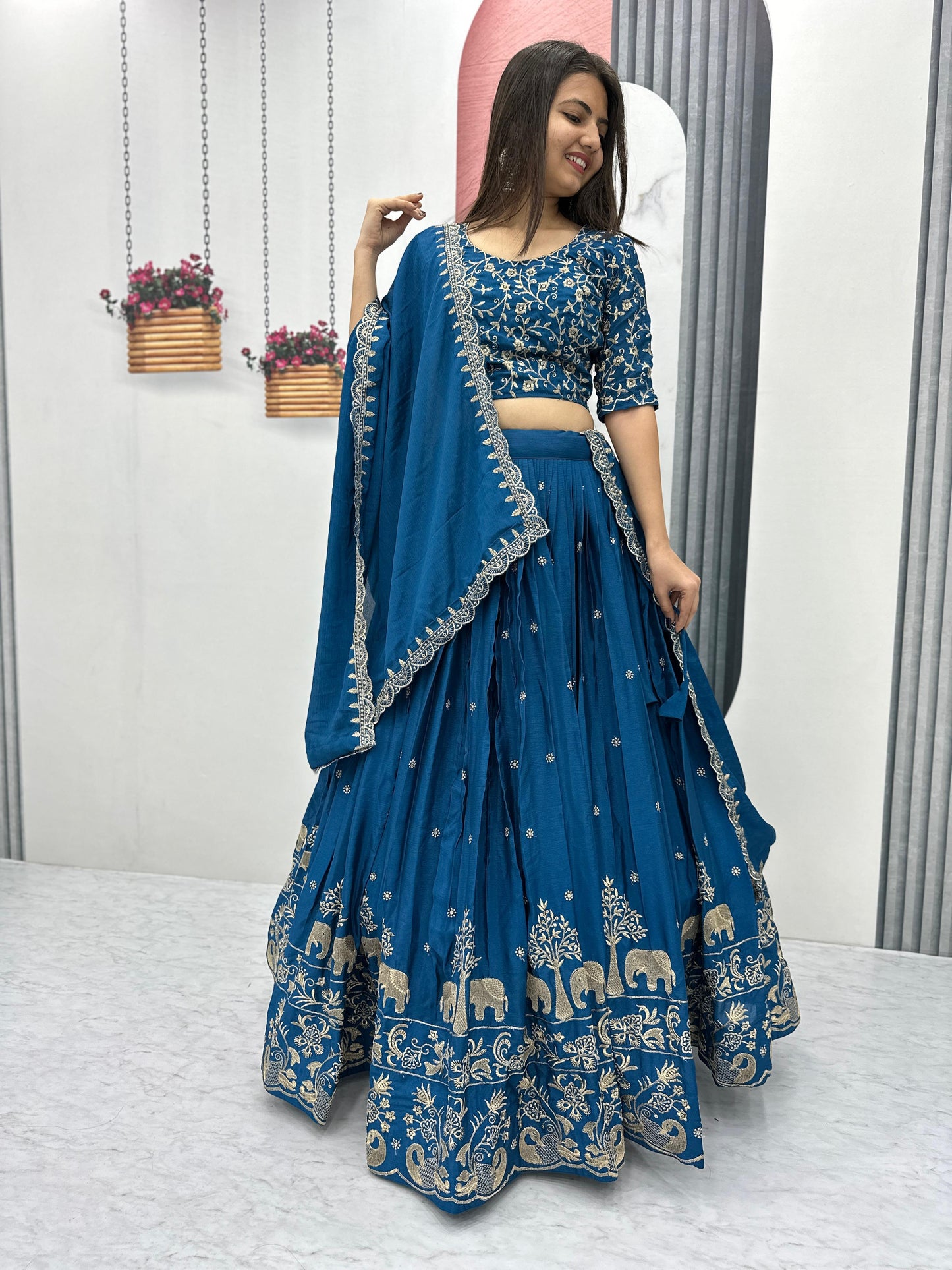 Wedding lehenga choli with Dupatta Readymade Full stitched