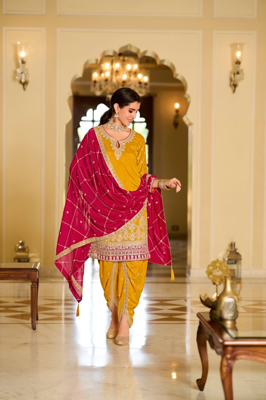 Punjabi Dhoti Salwar suit set Salwar Kameez Readymade New Indian Ready To Wear Wedding Suit
