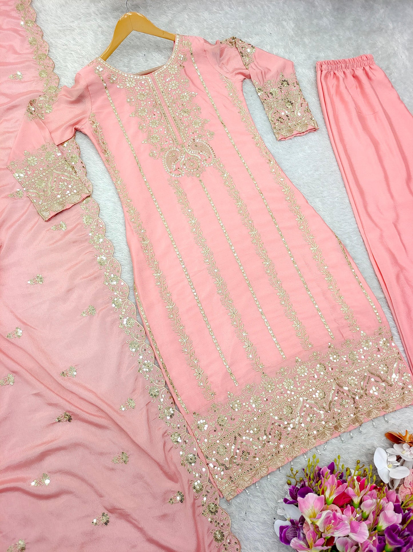 Pink Designer Dress Salwar Kameez Readymade New Indian Ready To Wear Wedding Suit