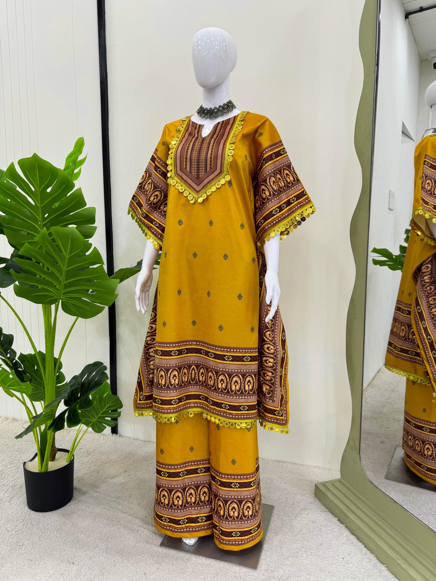 Kaftan Palazzo Suit Set Readymade Pakistani Stitched New Indian Ready To Wear