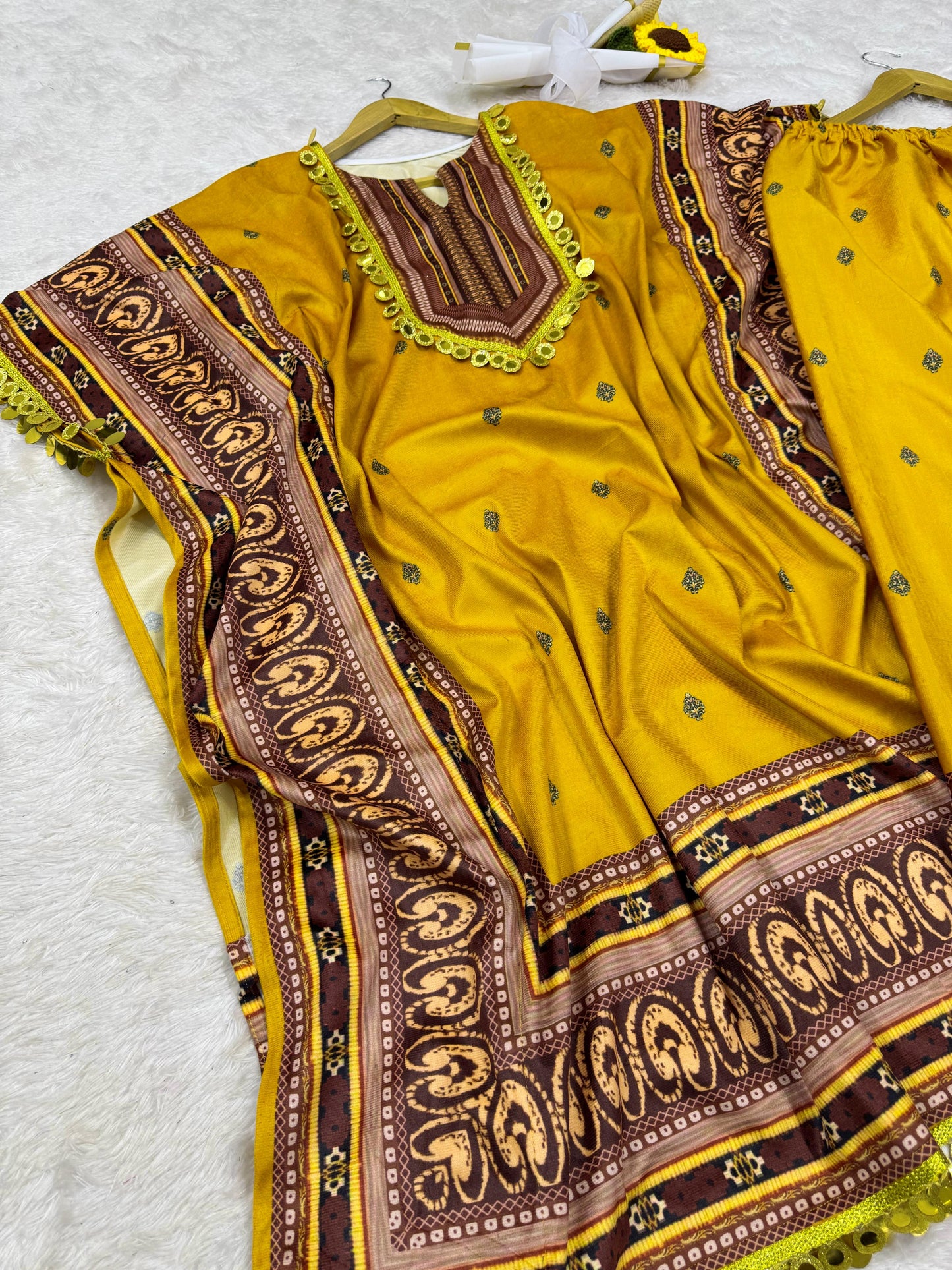 Kaftan Palazzo Suit Set Readymade Pakistani Stitched New Indian Ready To Wear