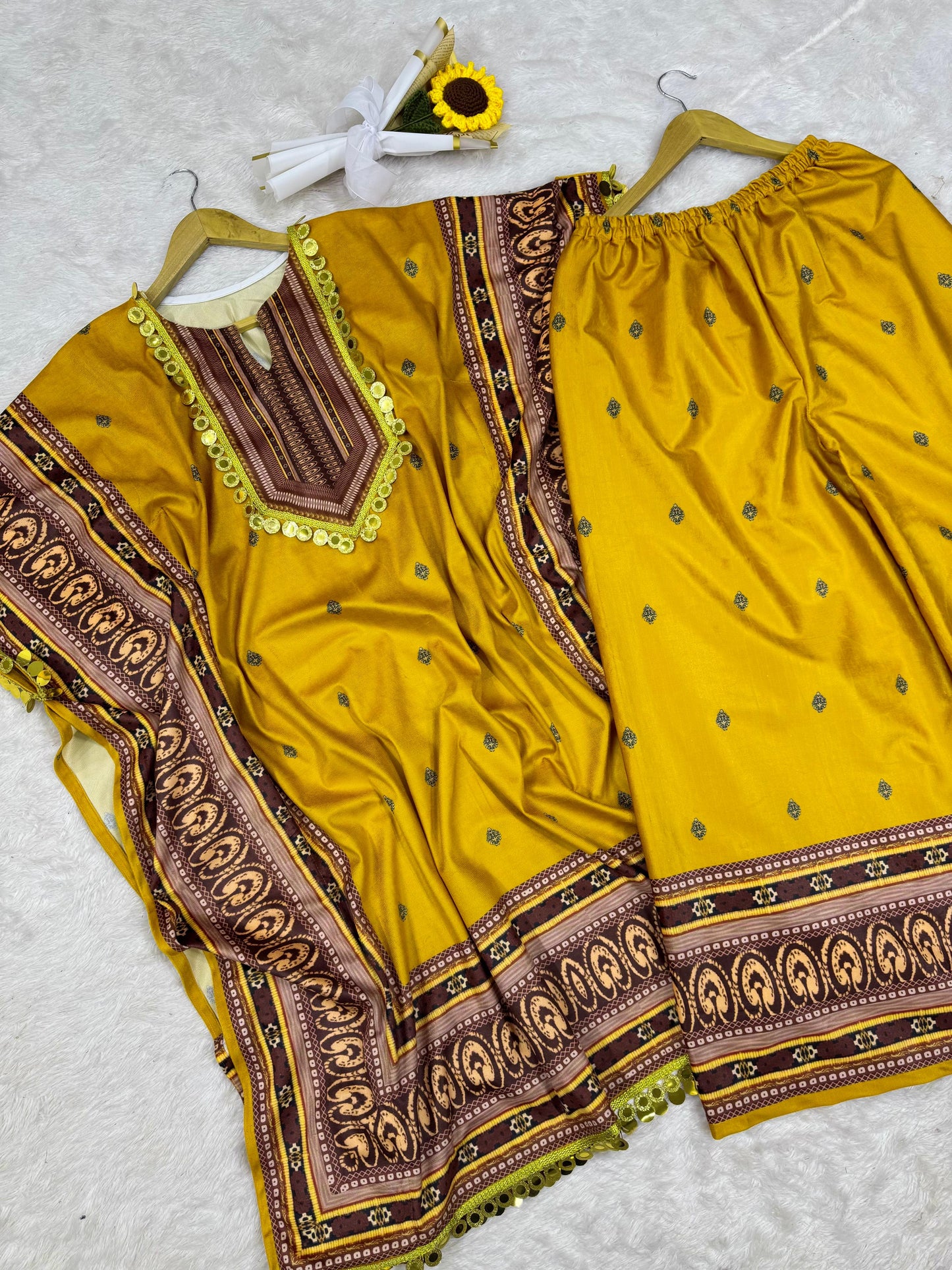Kaftan Palazzo Suit Set Readymade Pakistani Stitched New Indian Ready To Wear