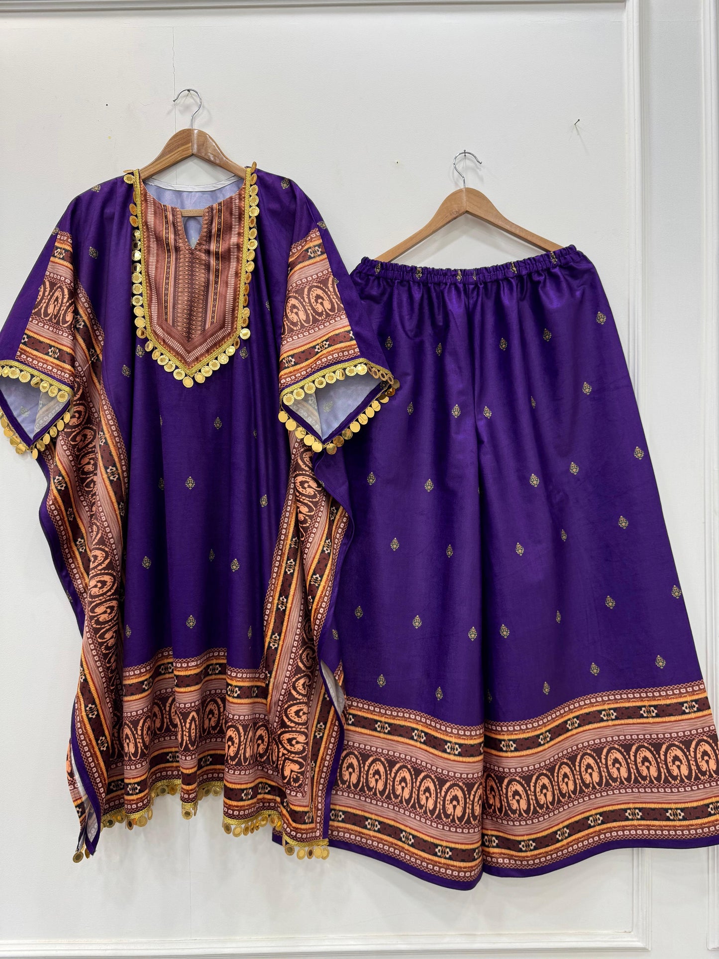 Kaftan Palazzo Suit Set Readymade Pakistani Stitched New Indian Ready To Wear