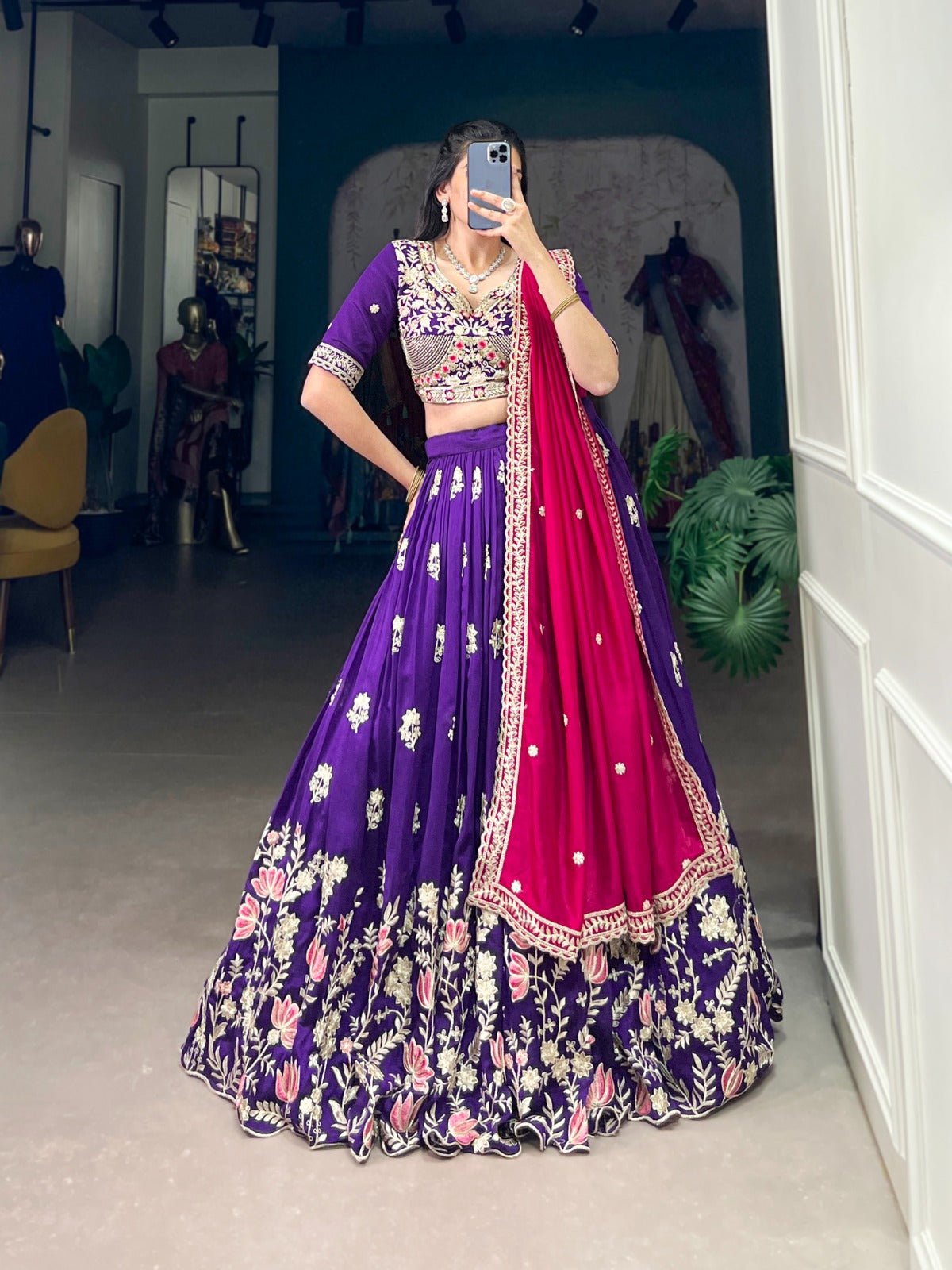 Wedding Ready To Wear Stitched Lehenga Choli With Dupatta for women