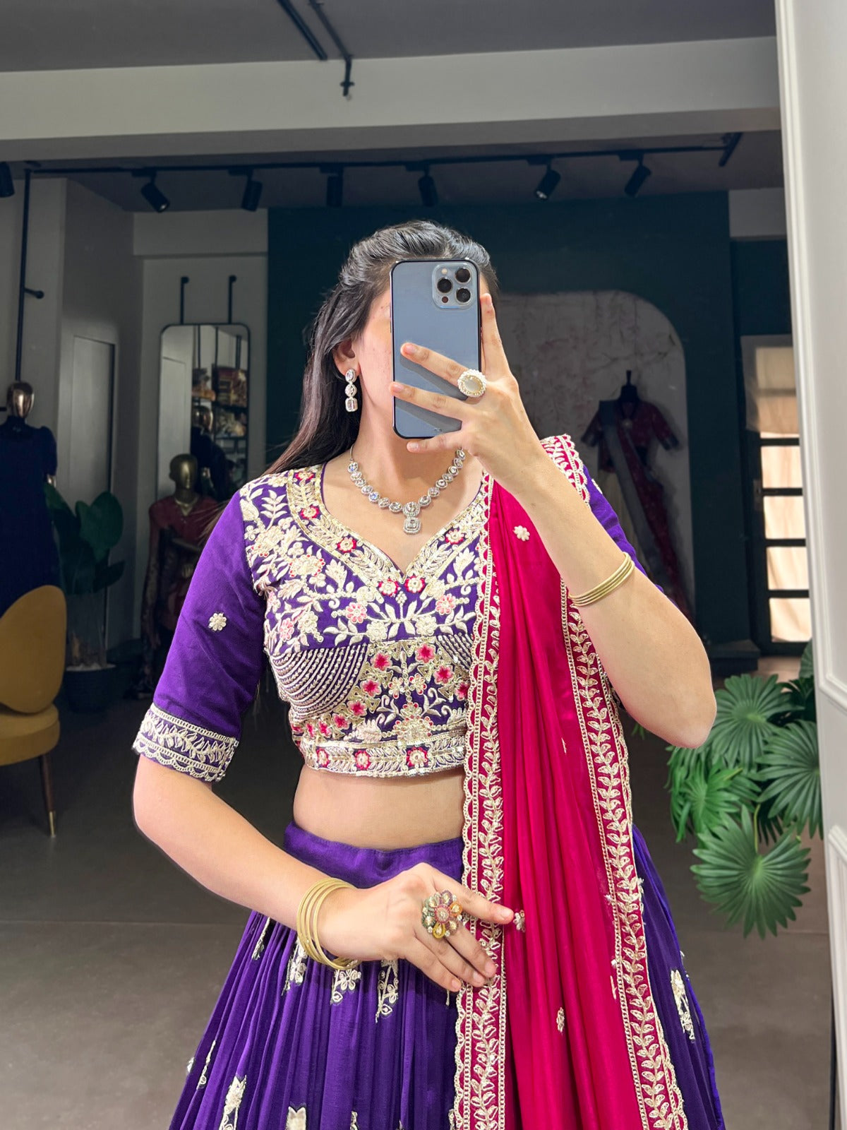 Wedding Ready To Wear Stitched Lehenga Choli With Dupatta for women