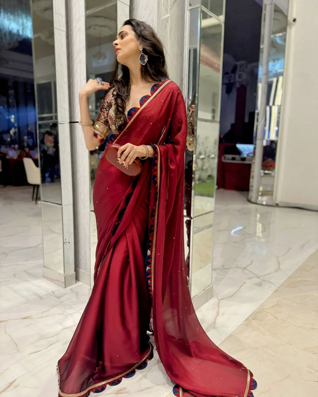 Bollywood Wedding Saree With Blouse Readymade Partywear Indian Saree