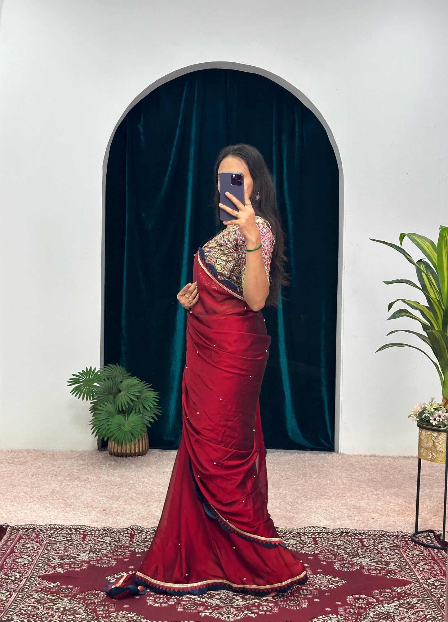 Bollywood Wedding Saree With Blouse Readymade Partywear Indian Saree