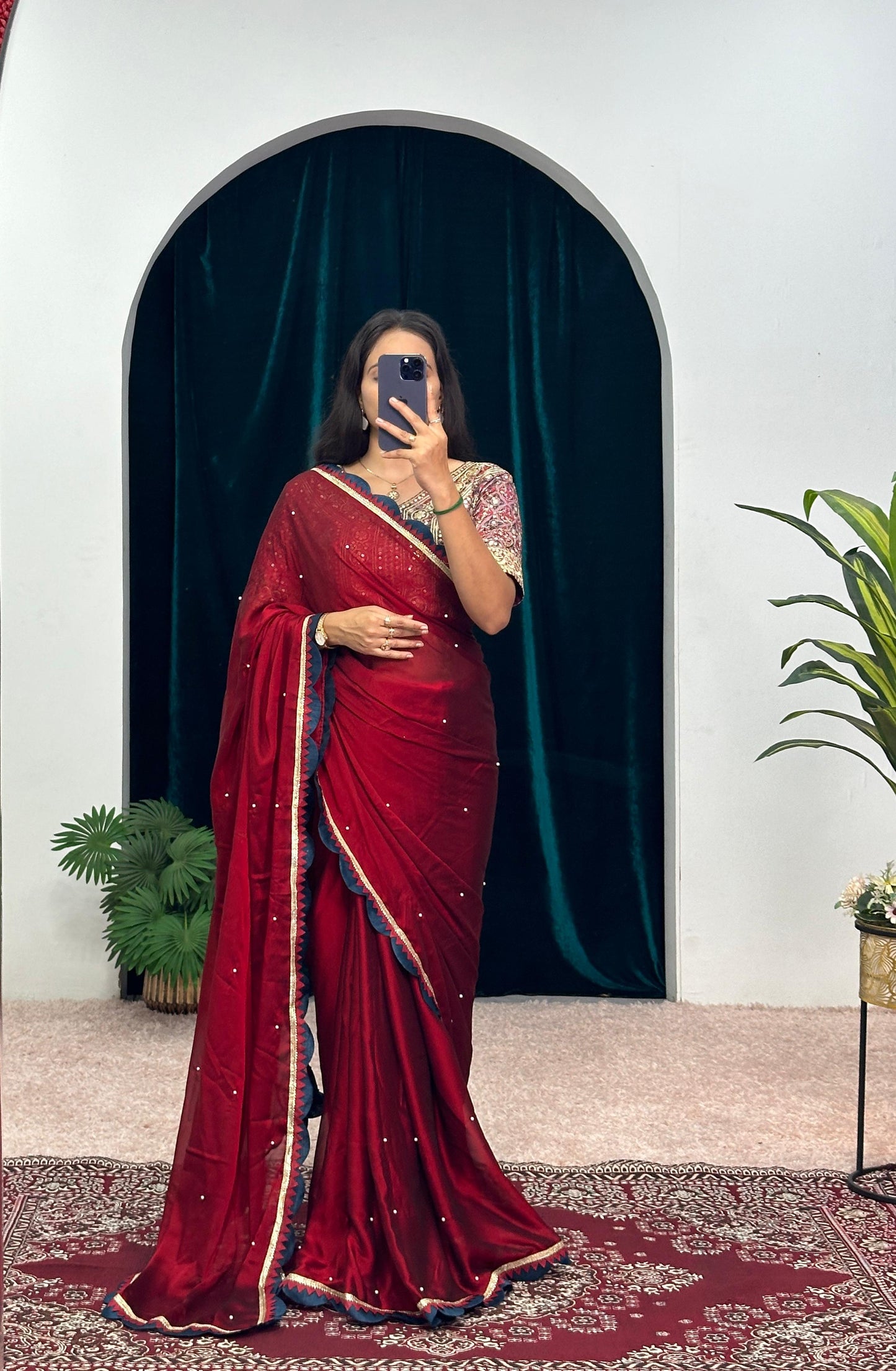 Bollywood Wedding Saree With Blouse Readymade Partywear Indian Saree