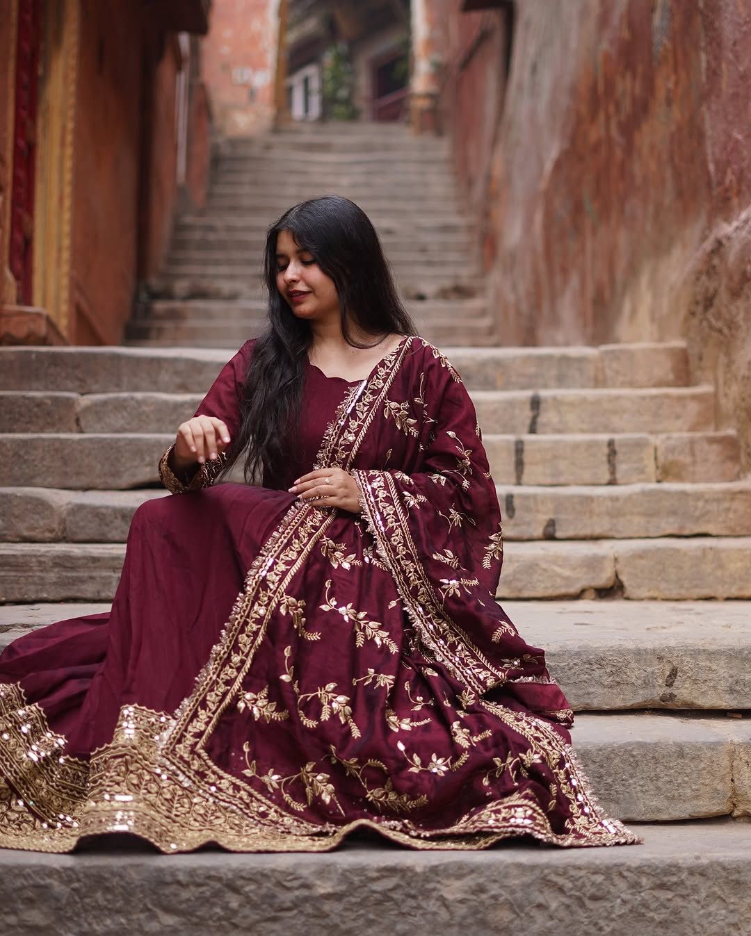 Designer Partywear Anarkali Indian salwar kameez Readymade