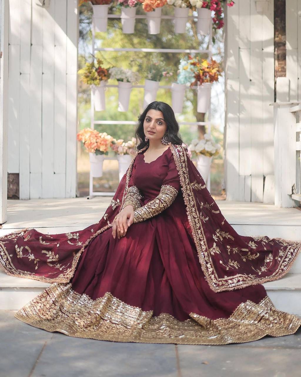 Designer Partywear Anarkali Indian salwar kameez Readymade