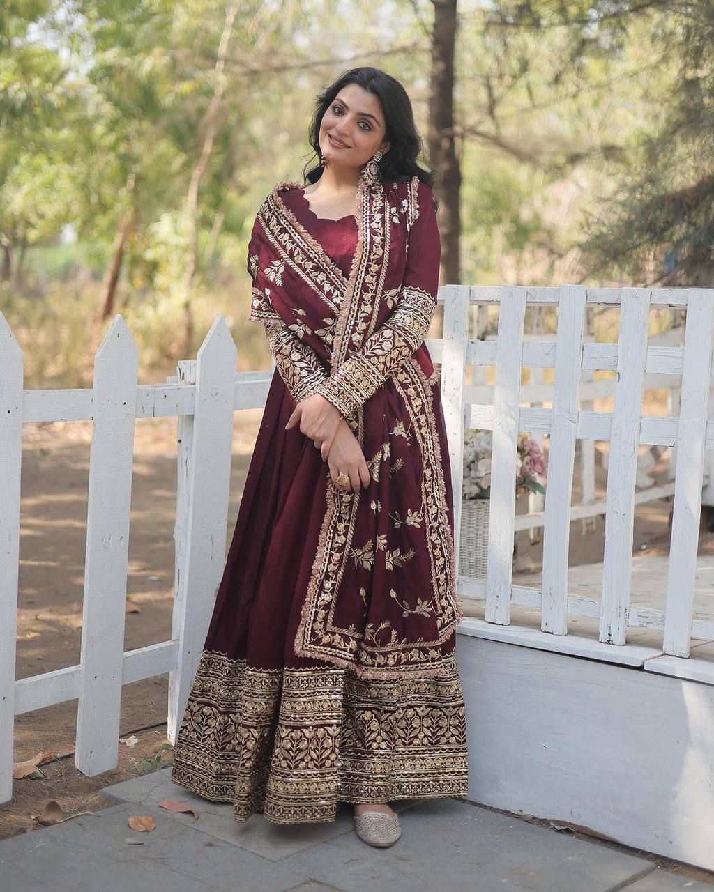 Designer Partywear Anarkali Indian salwar kameez Readymade