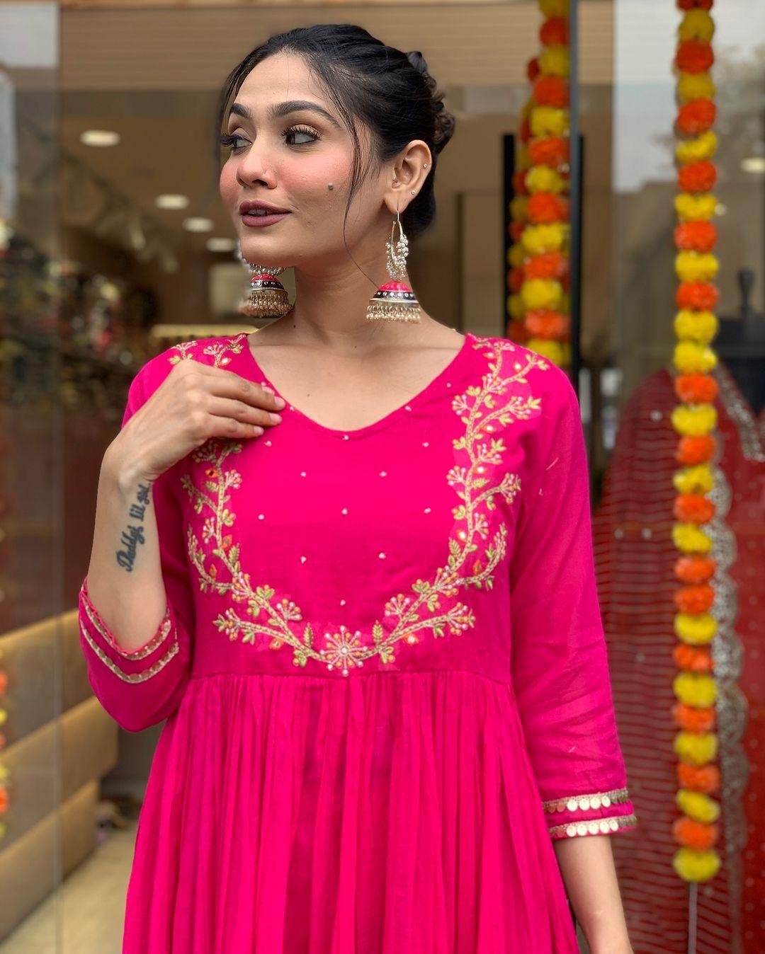 Indian Ready To Wear Anarkali Full Flair Salwar kameez dress
