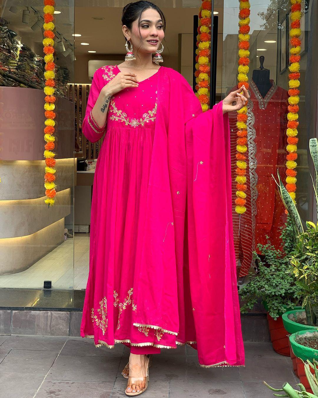 Indian Ready To Wear Anarkali Full Flair Salwar kameez dress