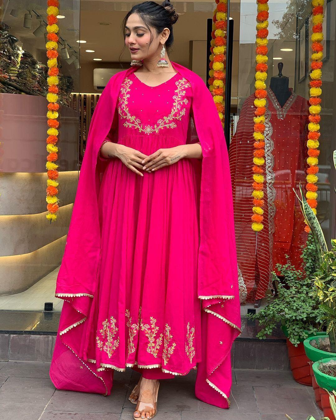 Indian Ready To Wear Anarkali Full Flair Salwar kameez dress