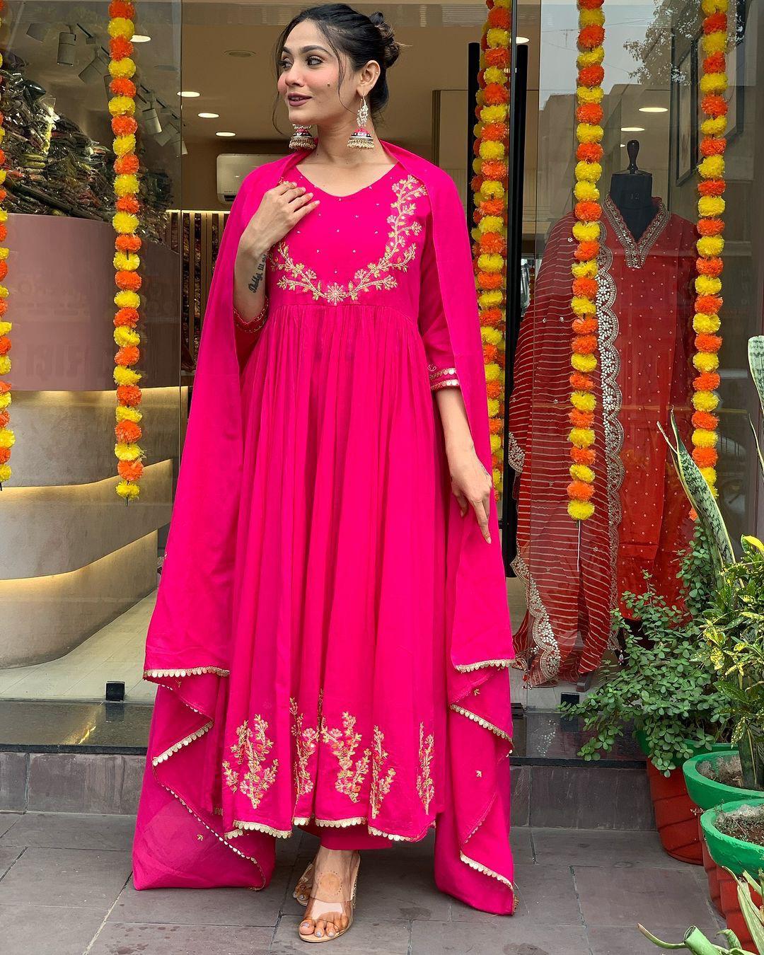 Indian Ready To Wear Anarkali Full Flair Salwar kameez dress