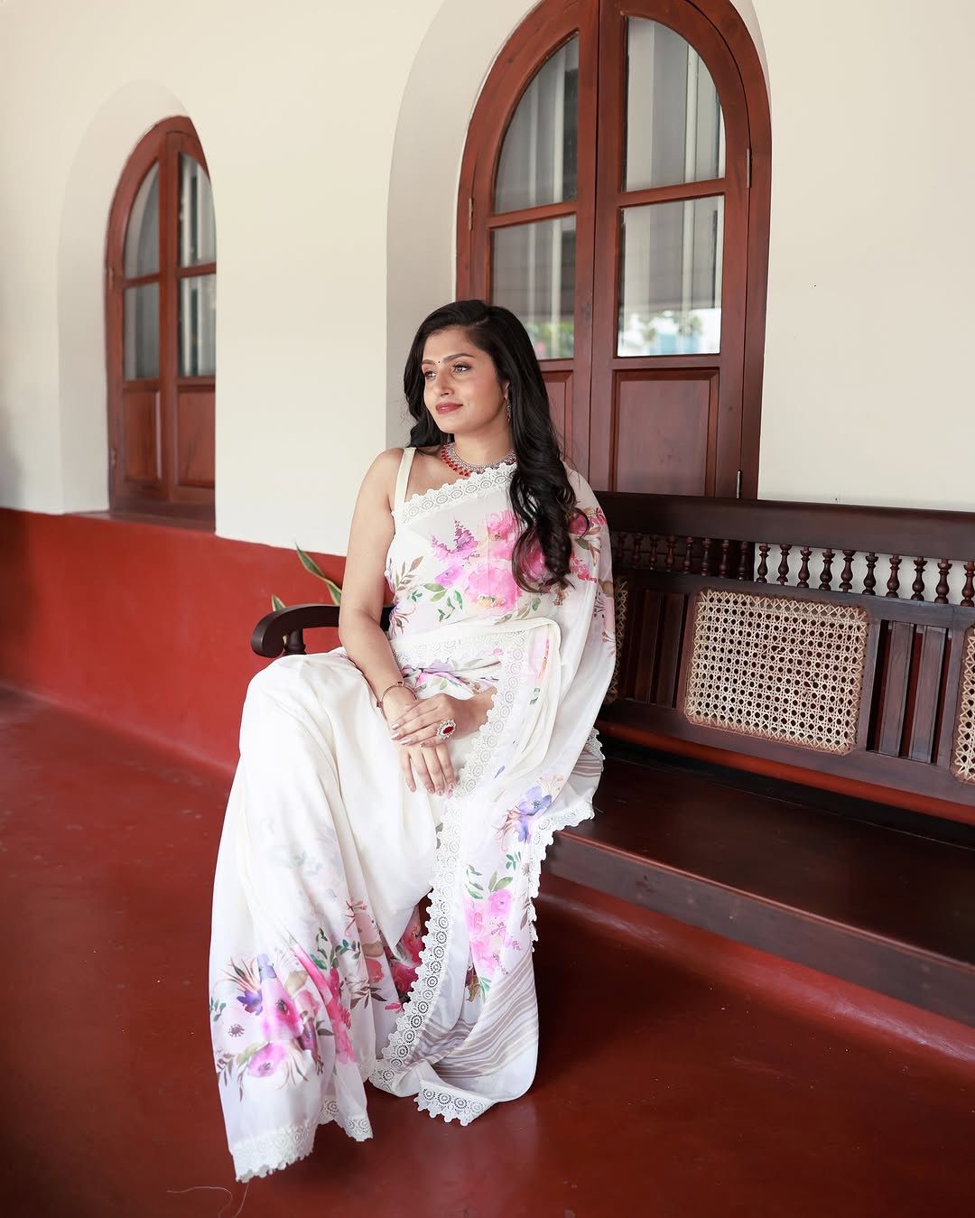 White Saree for wedding Readymade Indian saree