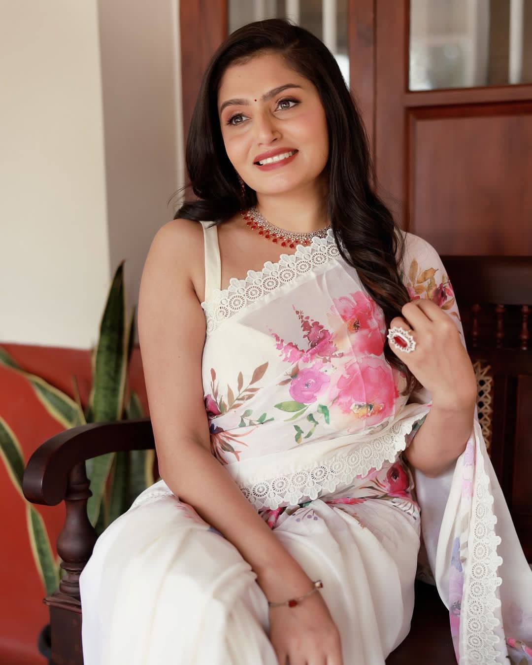 White Saree for wedding Readymade Indian saree