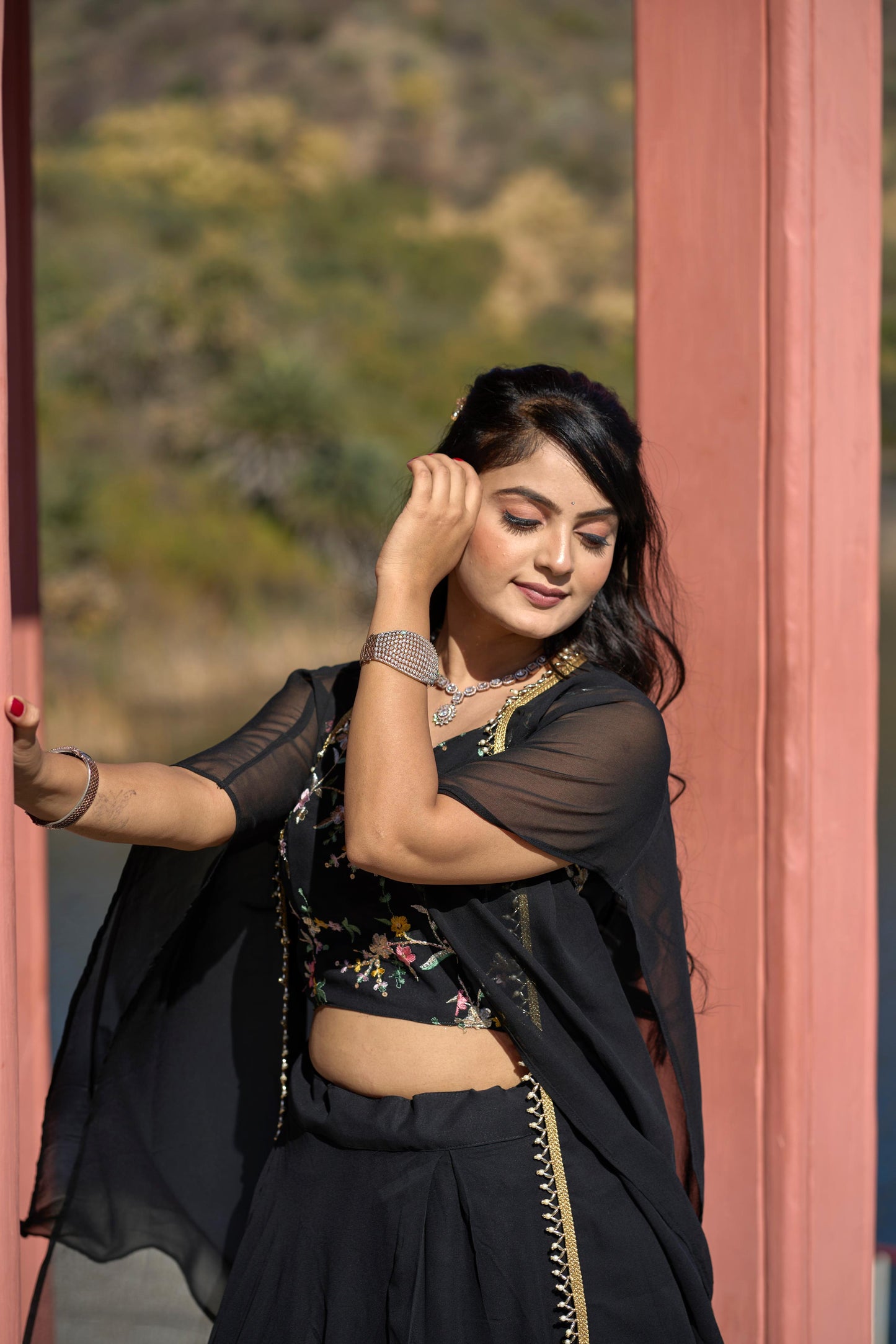 Trending Indowestern Lehenga Choli with Shrug koti for wedding