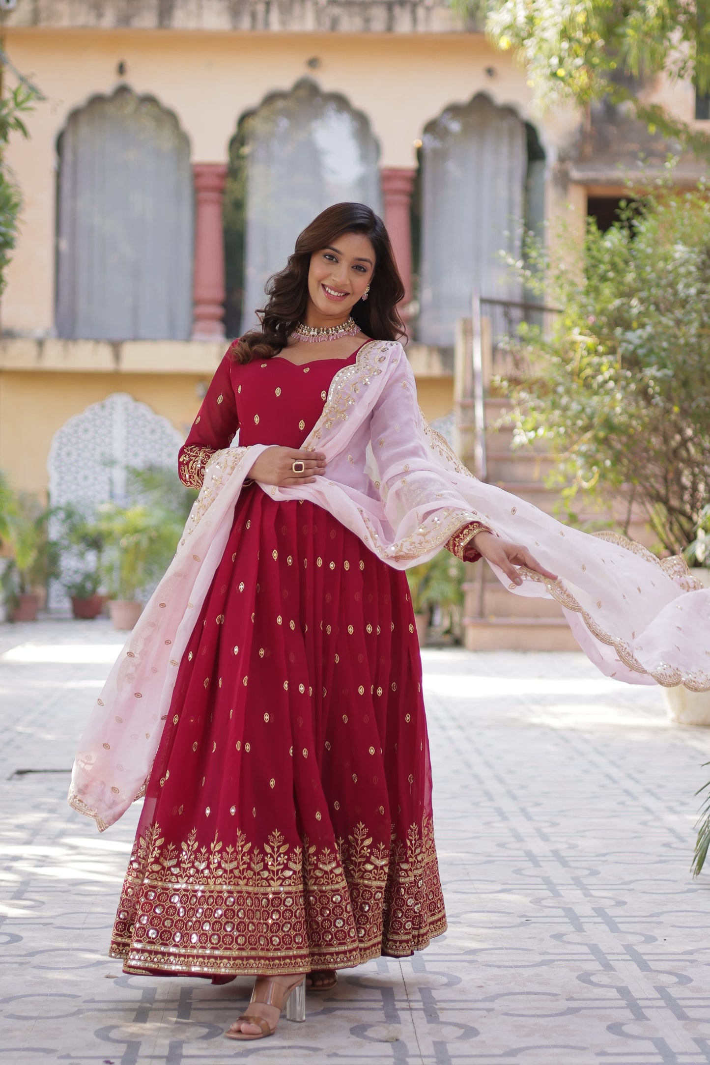 Designer Anarkali Full Flair Gown Indian Readymade dress