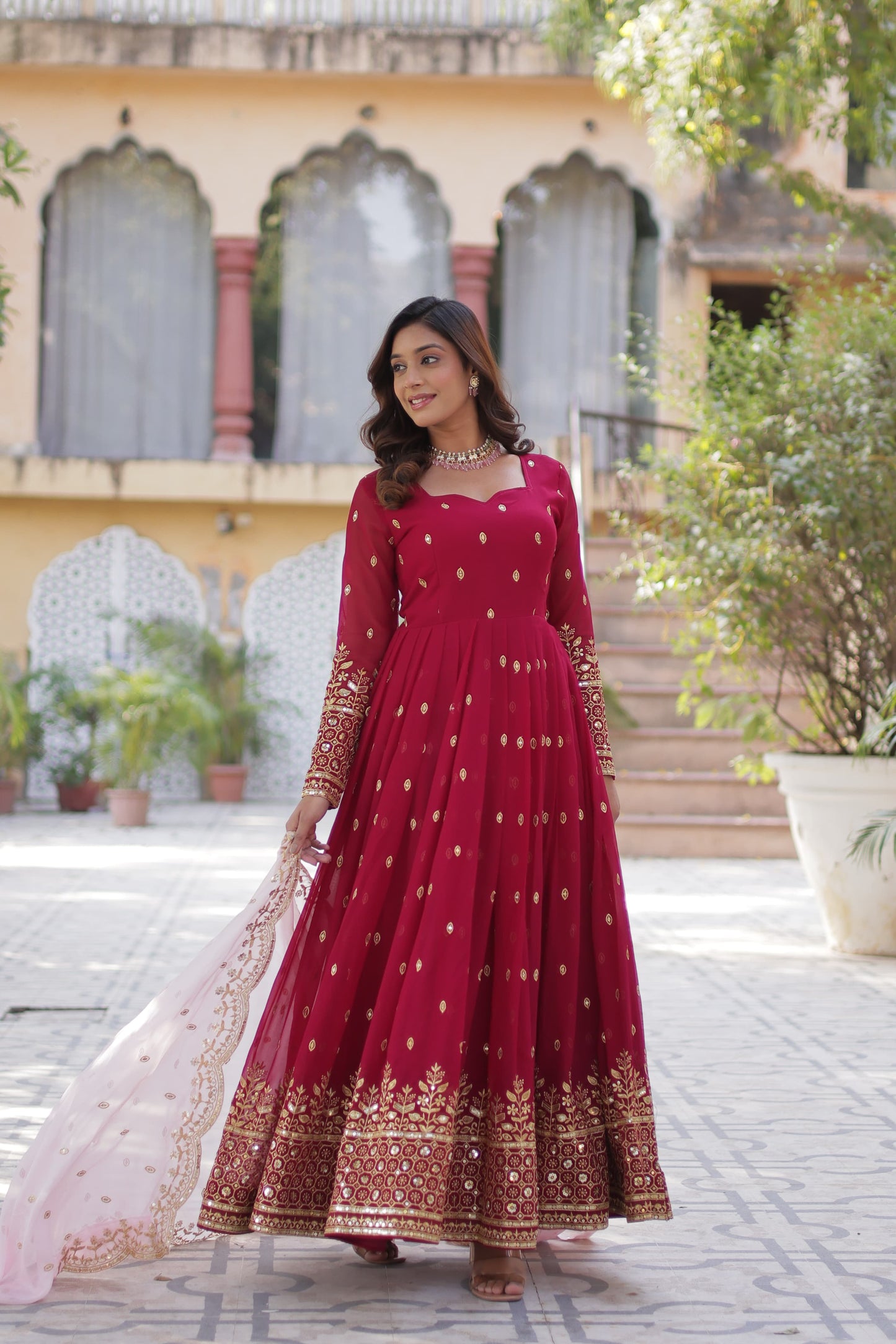 Designer Anarkali Full Flair Gown Indian Readymade dress