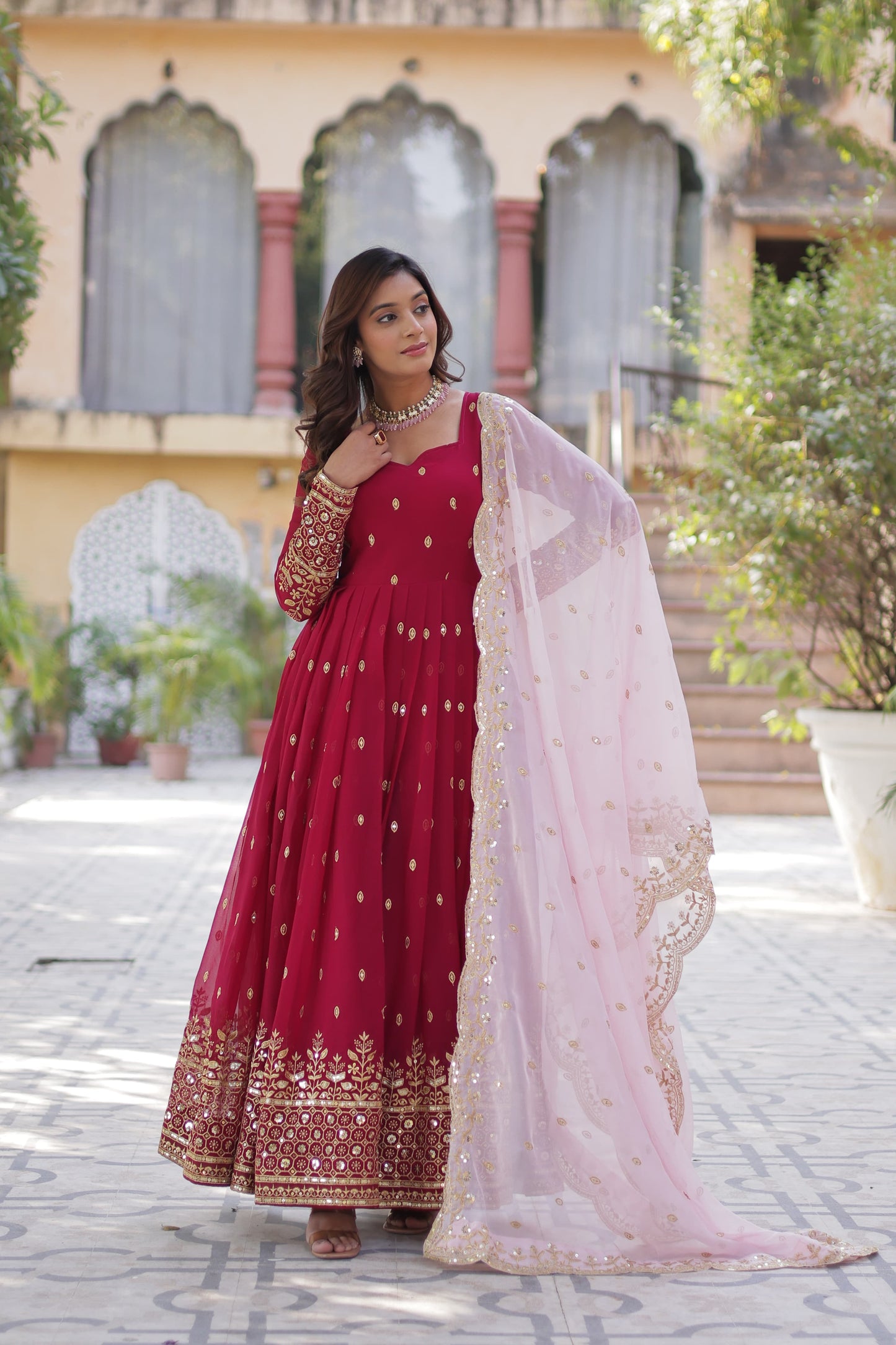 Designer Anarkali Full Flair Gown Indian Readymade dress