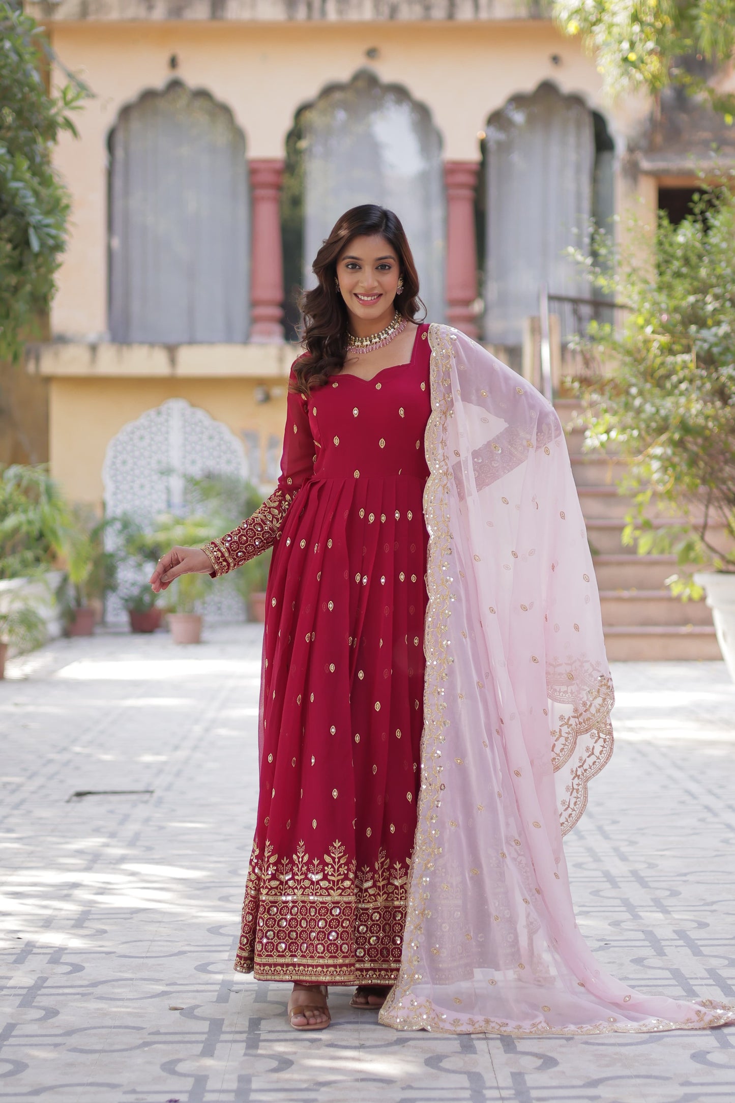 Designer Anarkali Full Flair Gown Indian Readymade dress