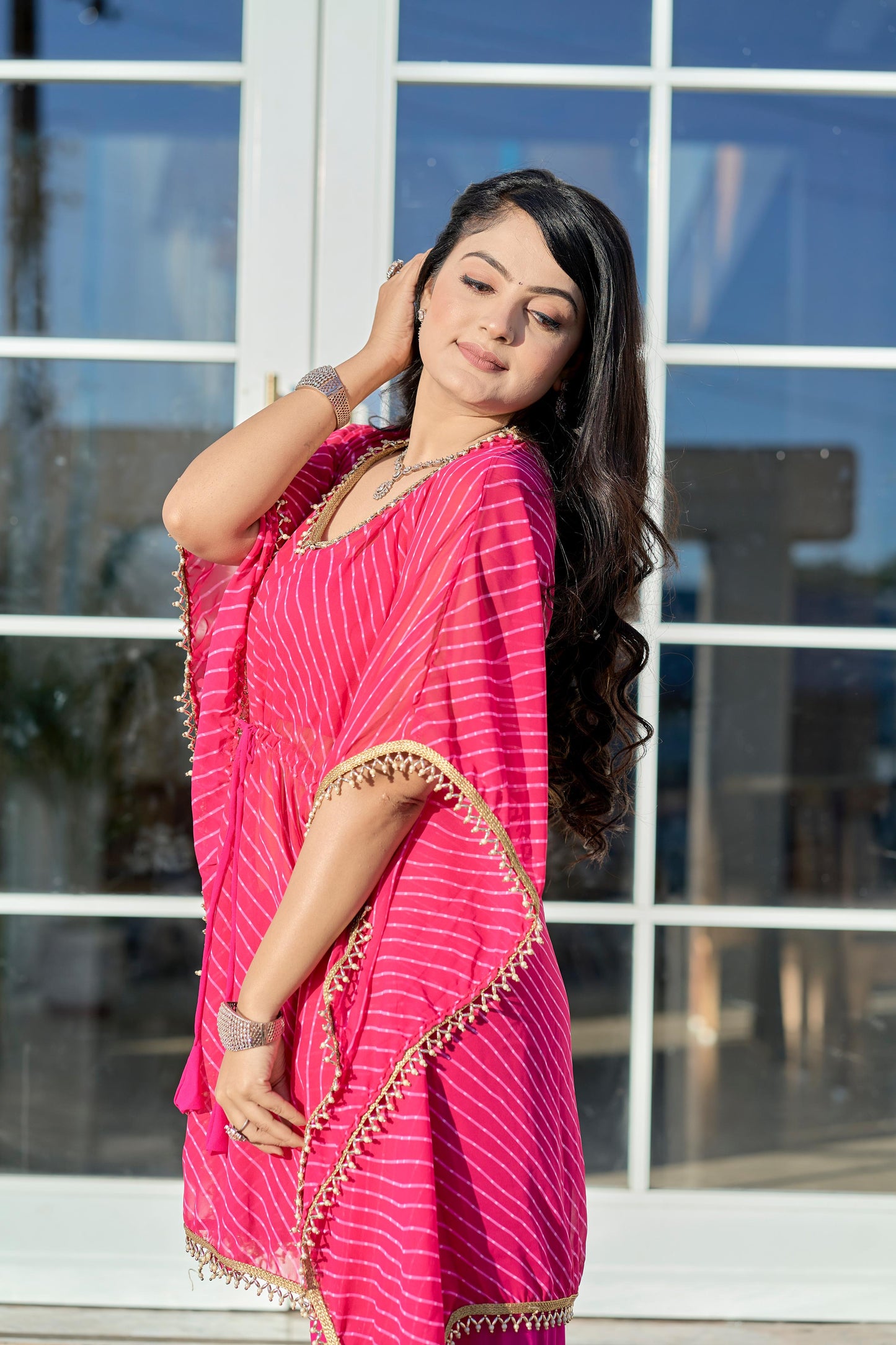 Indowestern Kaftan Blouse Sharara Set Readymade dress