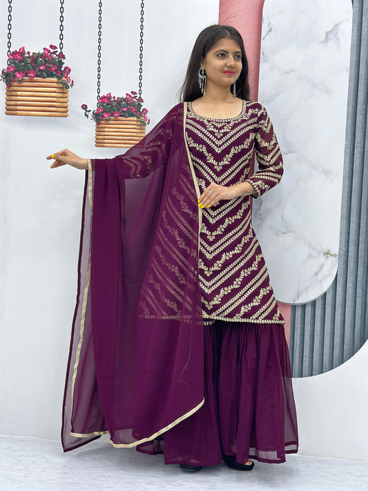 Sharara Suit Set Indian Dress Salwar Kameez suit set