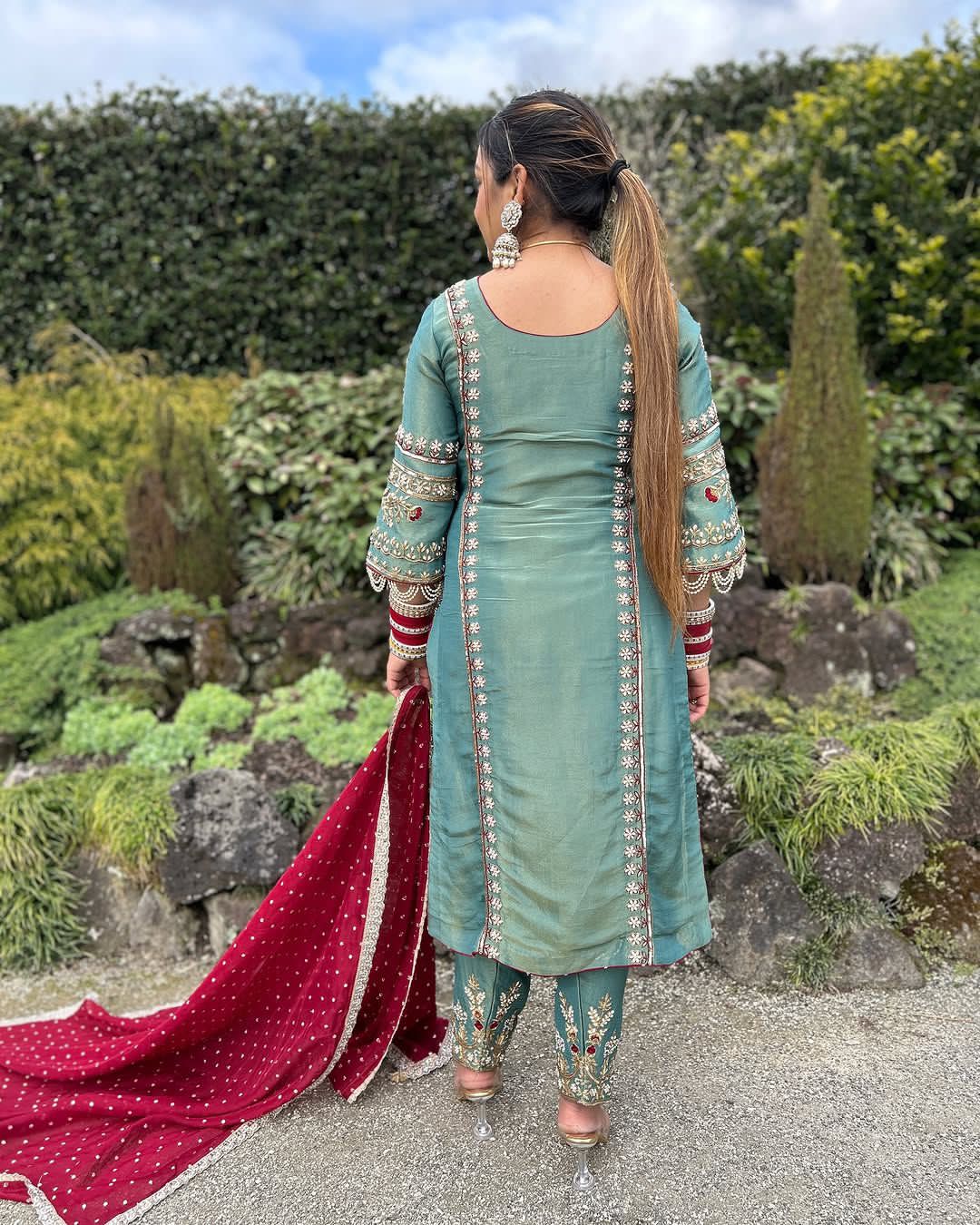 Punjabi Salwar suit Ready To Wear Salwar Kameez Palazzo Set