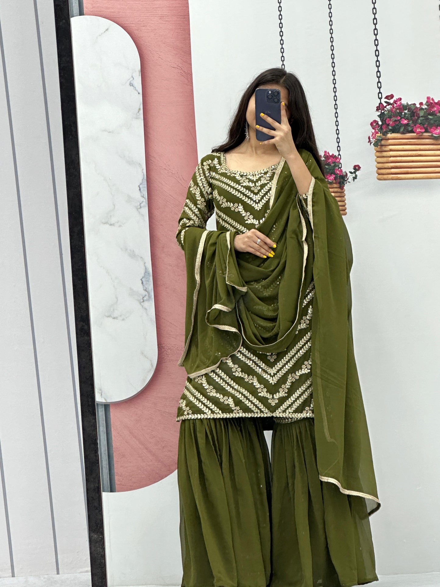 Ready To Wear Sharara suit set Salwar Kameez Readymade Indian Dress