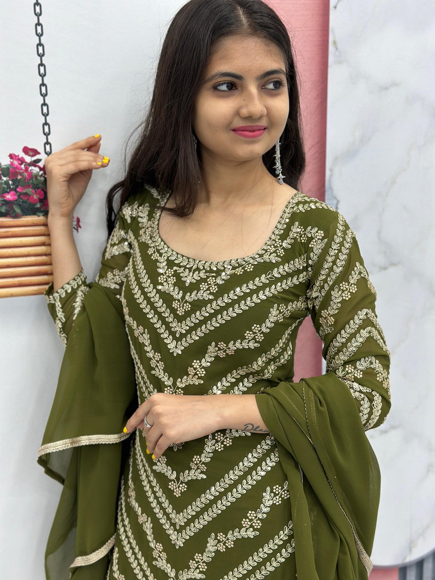 Ready To Wear Sharara suit set Salwar Kameez Readymade Indian Dress