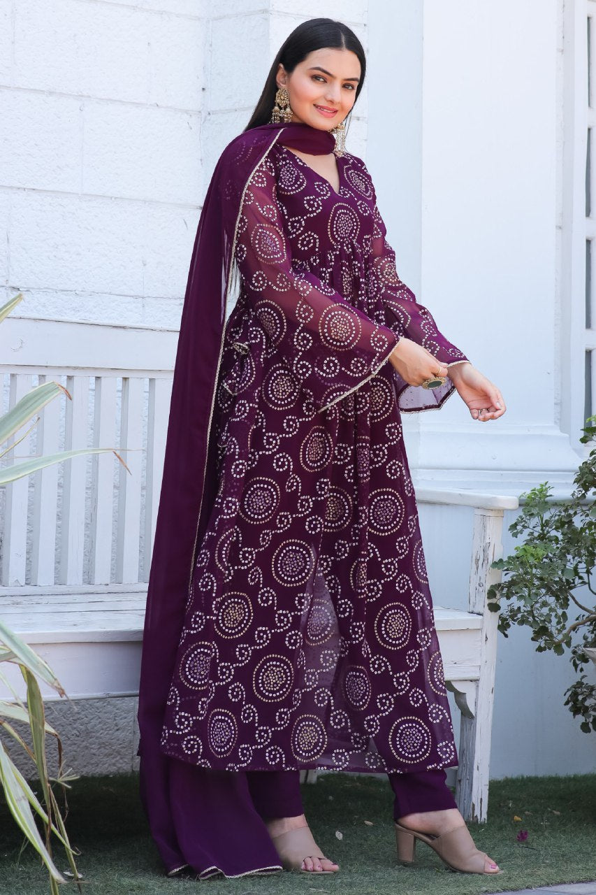 Bandhani alia kurta suit set Readymade Salwar kameez Indian dress