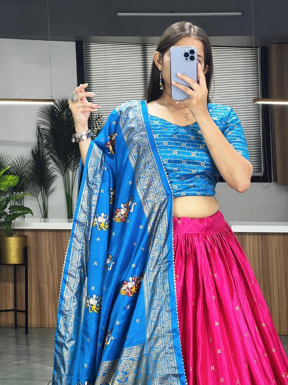 Kalamkari Wedding lehenga choli Readymade Stitched Indian dress