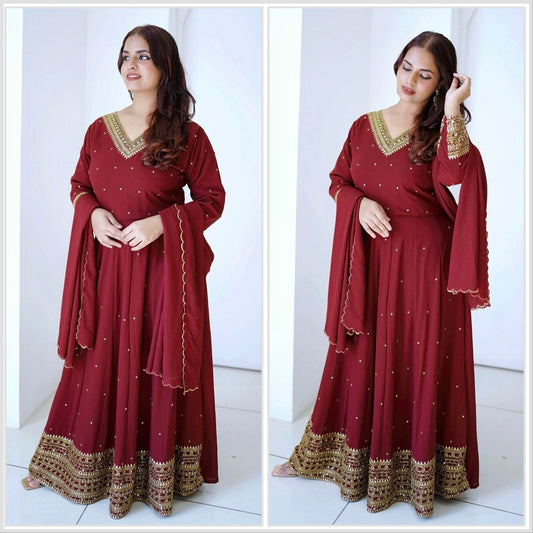 Full Flair anarkali Salwar Kameez Indian dress suit