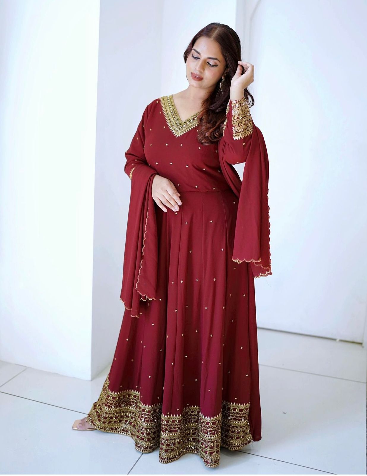 Full Flair anarkali Salwar Kameez Indian dress suit