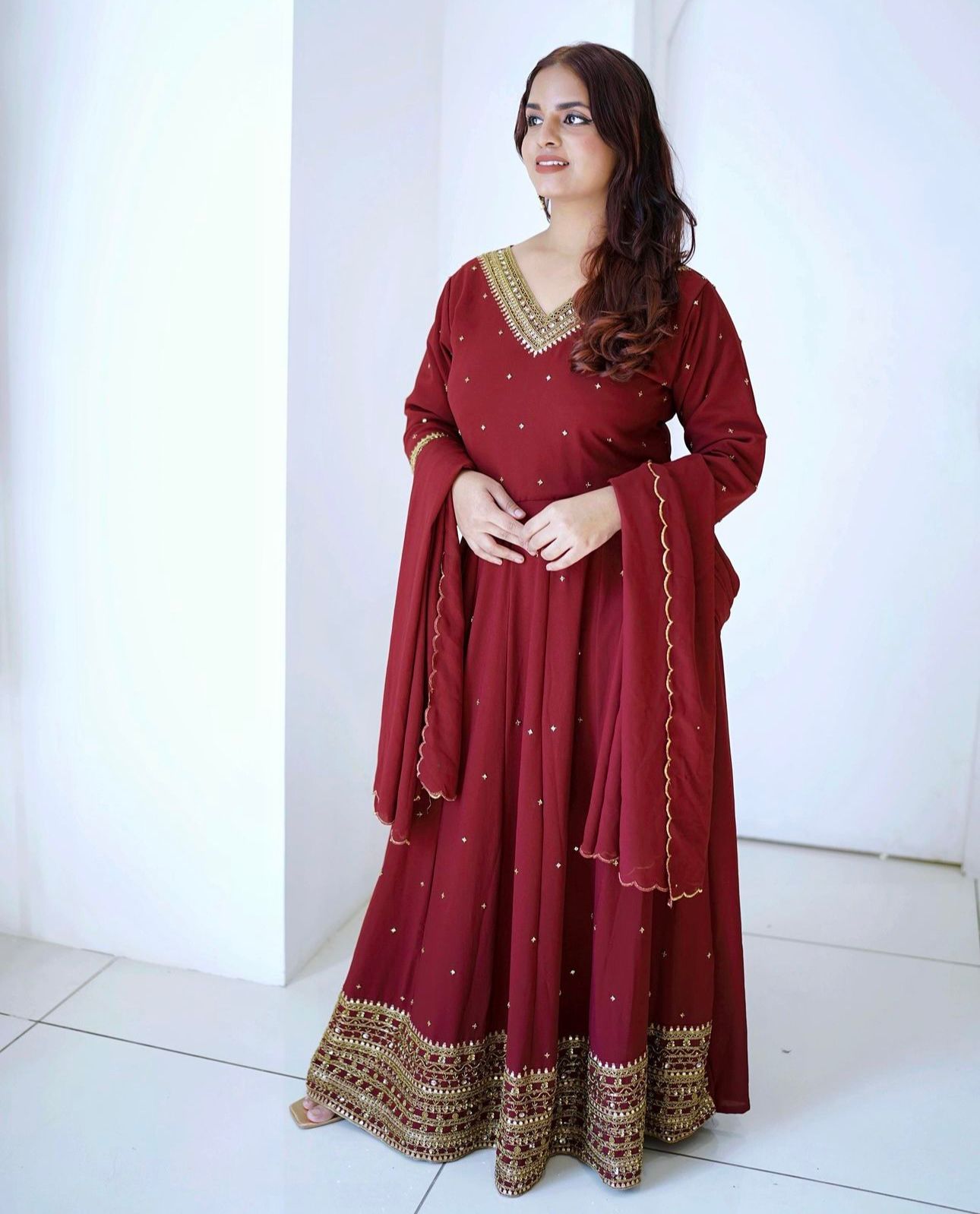 Full Flair anarkali Salwar Kameez Indian dress suit