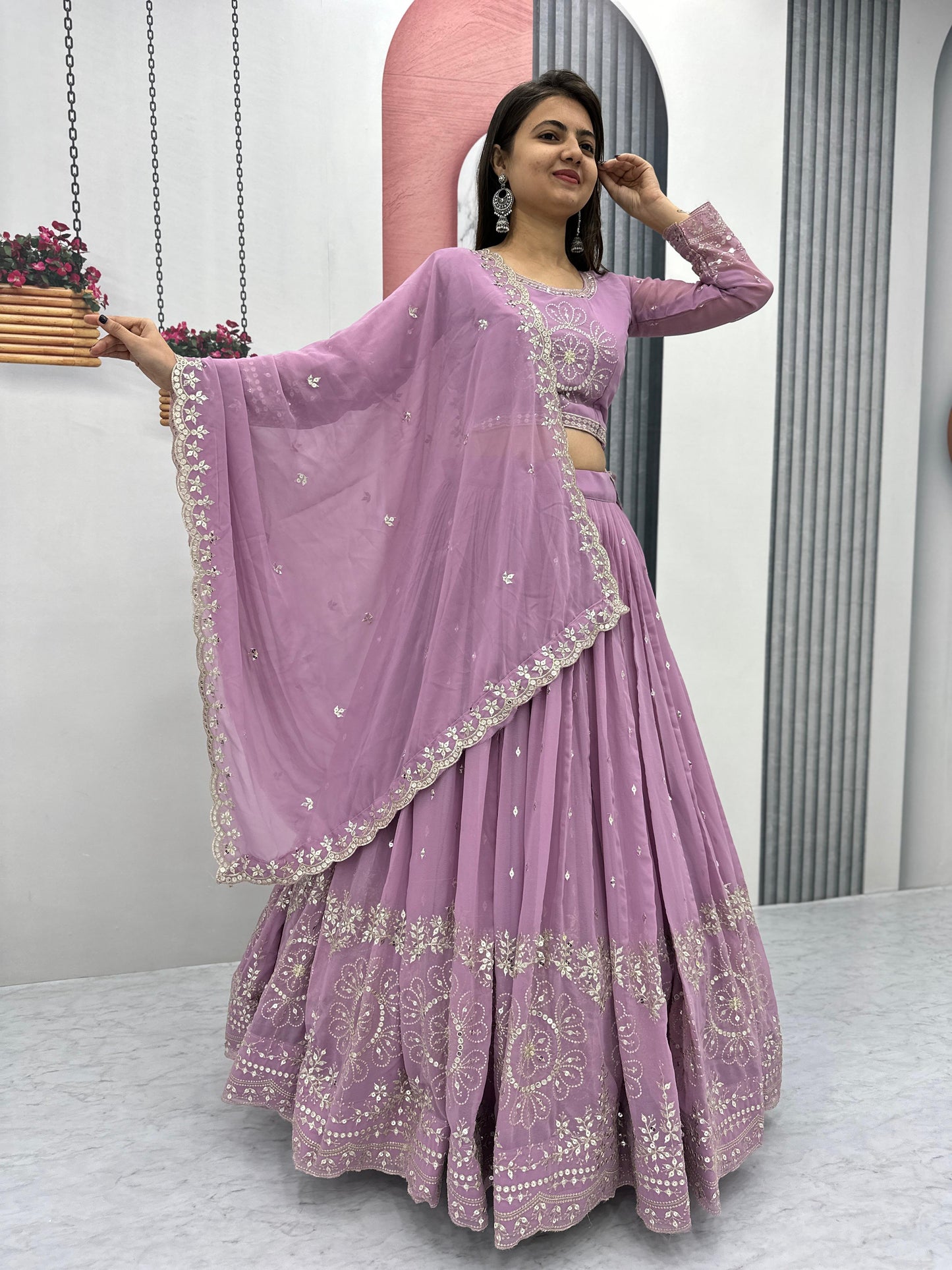 Lehenga Choli Readymade Stitched For Wedding Women Party Skirt Ready To Wear