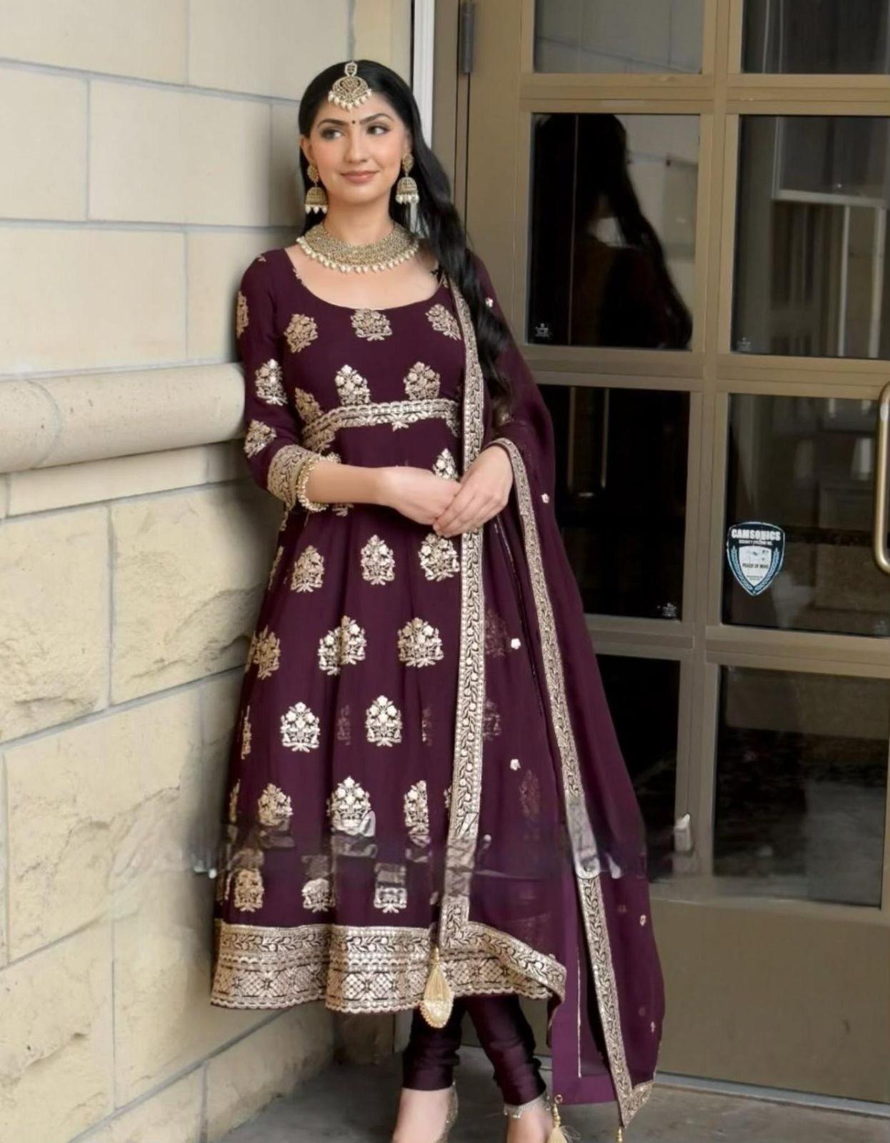 Anarkali Gown Suit Indian wedding full Flair dress